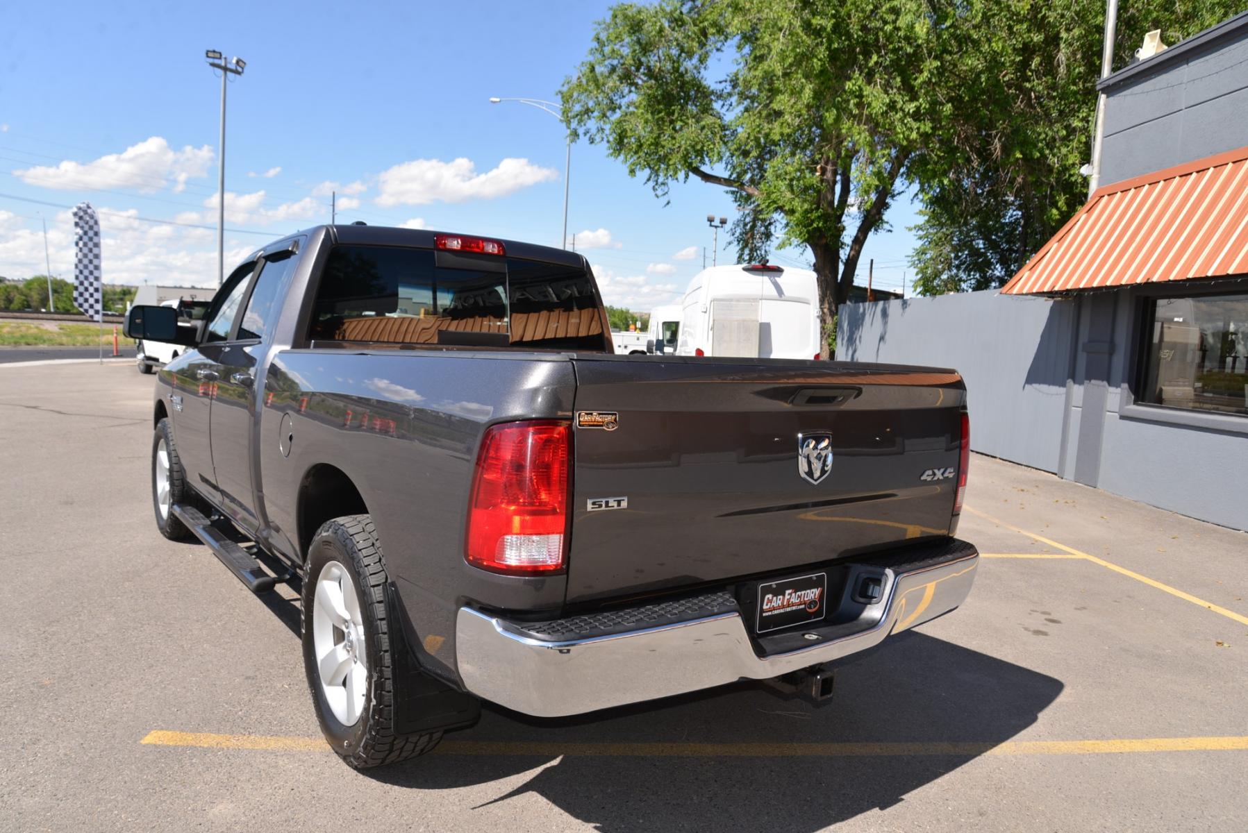 2016 Gray /Gray Cloth RAM 1500 SLT Quad Cab 4WD (1C6RR7GT1GS) with an 5.7L V8 OHV 16V engine, 6A transmission, located at 4562 State Avenue, Billings, MT, 59101, (406) 896-9833, 45.769516, -108.526772 - 2016 RAM 1500 SLT Quad Cab 4WD - Low miles! 5.7L V8 OHV 16V Hemi Engine - 8 speed automatic transmission - 4 wheel drive - 100,585 miles SLT package - air conditioning - tilt wheel - cruise control - bluetooth audio with U connect to pair your devices - power windows and door locks - power sl - Photo #3