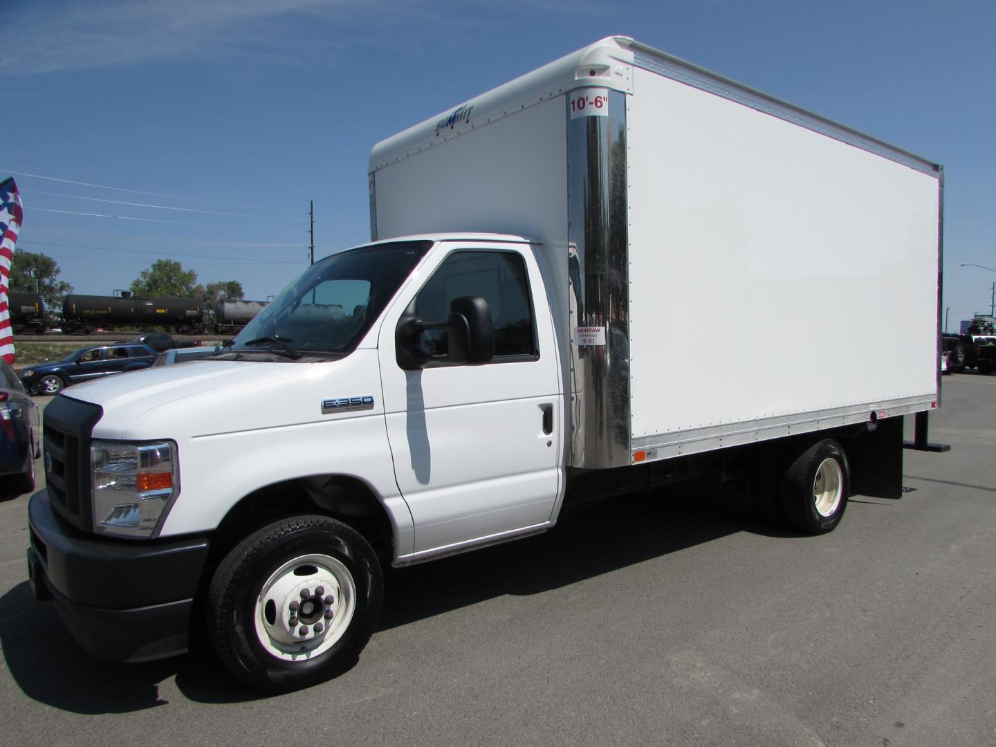 2022 White /Gray Ford Econoline E-350 Super Duty (1FDWE3FN0ND) with an 7.3LV8 OHV 16V engine, 6 speed automatic transmission, located at 4562 State Avenue, Billings, MT, 59101, (406) 896-9833, 45.769516, -108.526772 - Photo#0