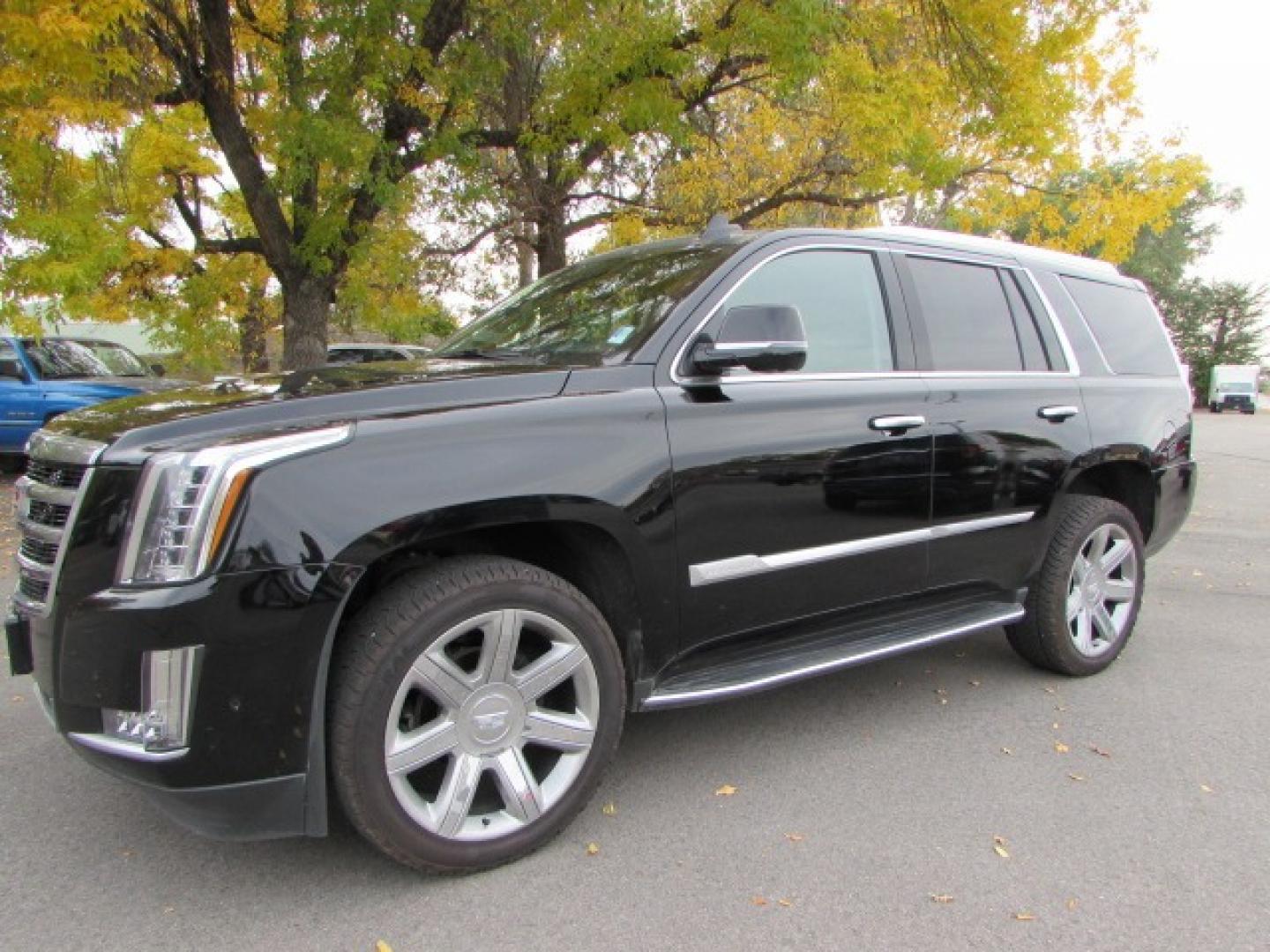 2020 Black /Black Leather Cadillac Escalade Luxury 4WD (1GYS4BKJ1LR) with an 6.2L V8 OHV 16V FFV engine, 10A transmission, located at 4562 State Avenue, Billings, MT, 59101, (406) 896-9833, 45.769516, -108.526772 - 2020 Cadillac Escalade Luxury 4WD - One owner - 40,769 miles! 6.2L V8 OHV 16V FFV Engine - 10 - Speed Automatic Transmission - 4WD - 40,769 miles - One owner Luxury package - Dual zone climate control - power tilt and telescoping steering wheel - cruise control - Bose touchscreen audio with n - Photo#0