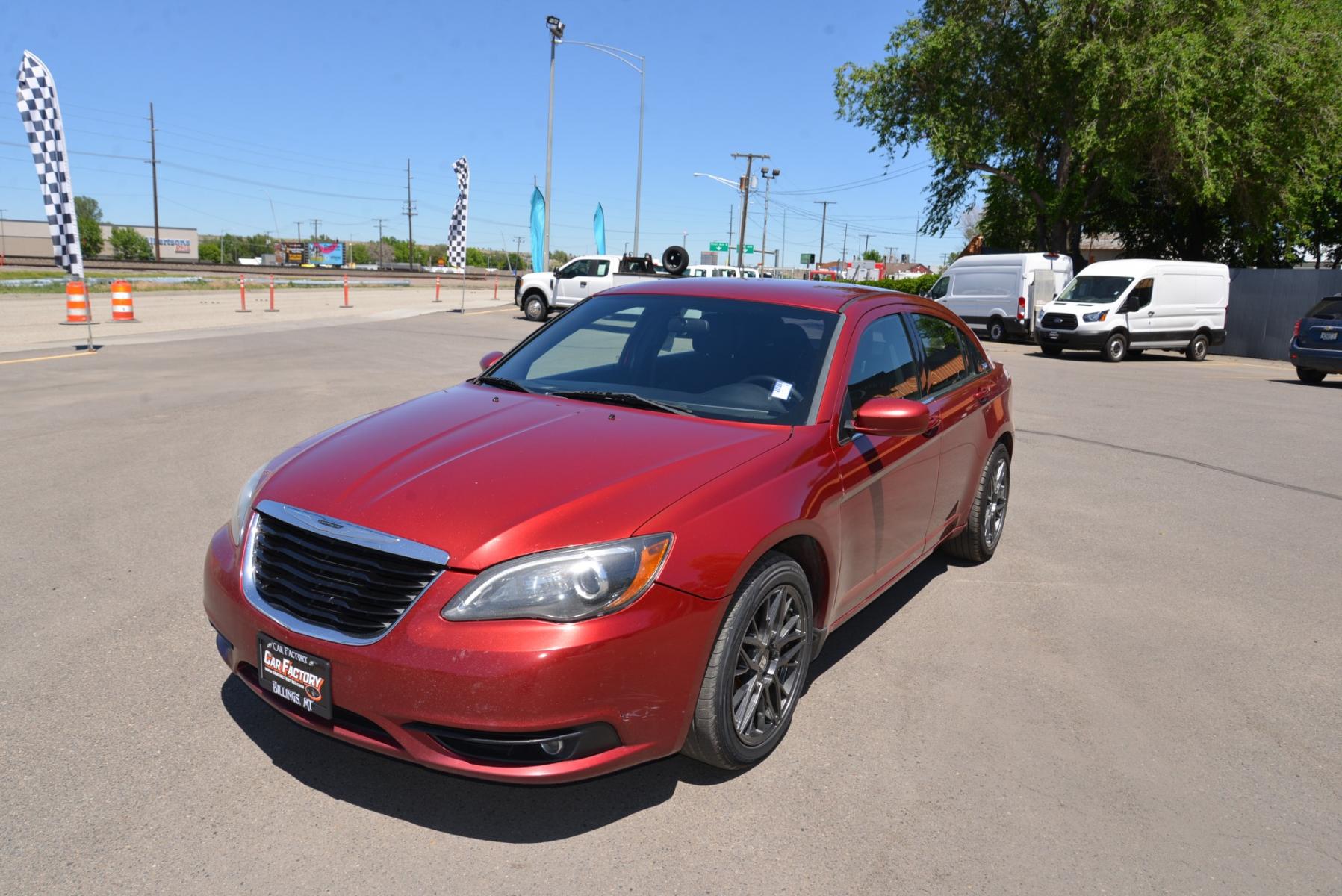 2014 Deep Cherry Red Crystal Pearlcoat /Black Chrysler 200 S (1C3CCBBG8EN) with an 3.6L V6 engine, 6 speed automatic transmission, located at 4562 State Avenue, Billings, MT, 59101, (406) 896-9833, 45.769516, -108.526772 - Photo #1