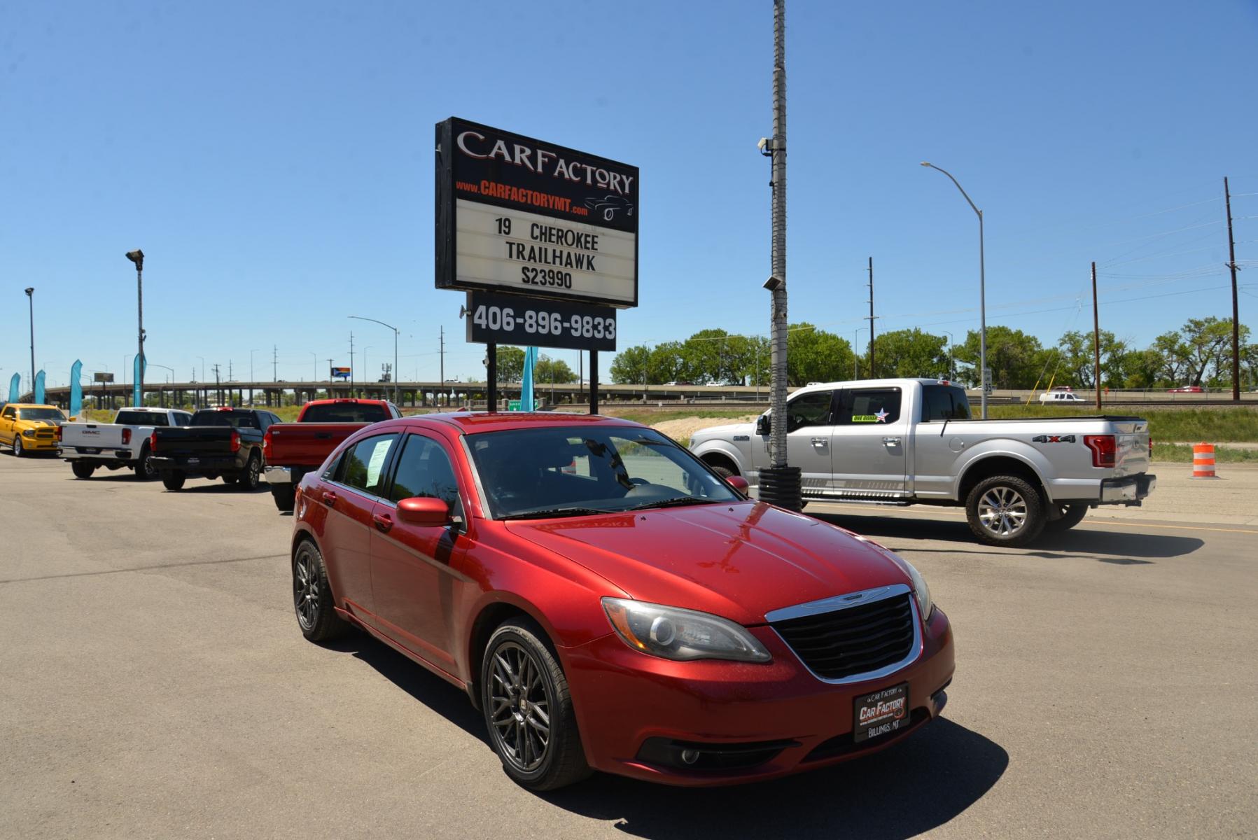 2014 Deep Cherry Red Crystal Pearlcoat /Black Chrysler 200 S (1C3CCBBG8EN) with an 3.6L V6 engine, 6 speed automatic transmission, located at 4562 State Avenue, Billings, MT, 59101, (406) 896-9833, 45.769516, -108.526772 - Photo #4