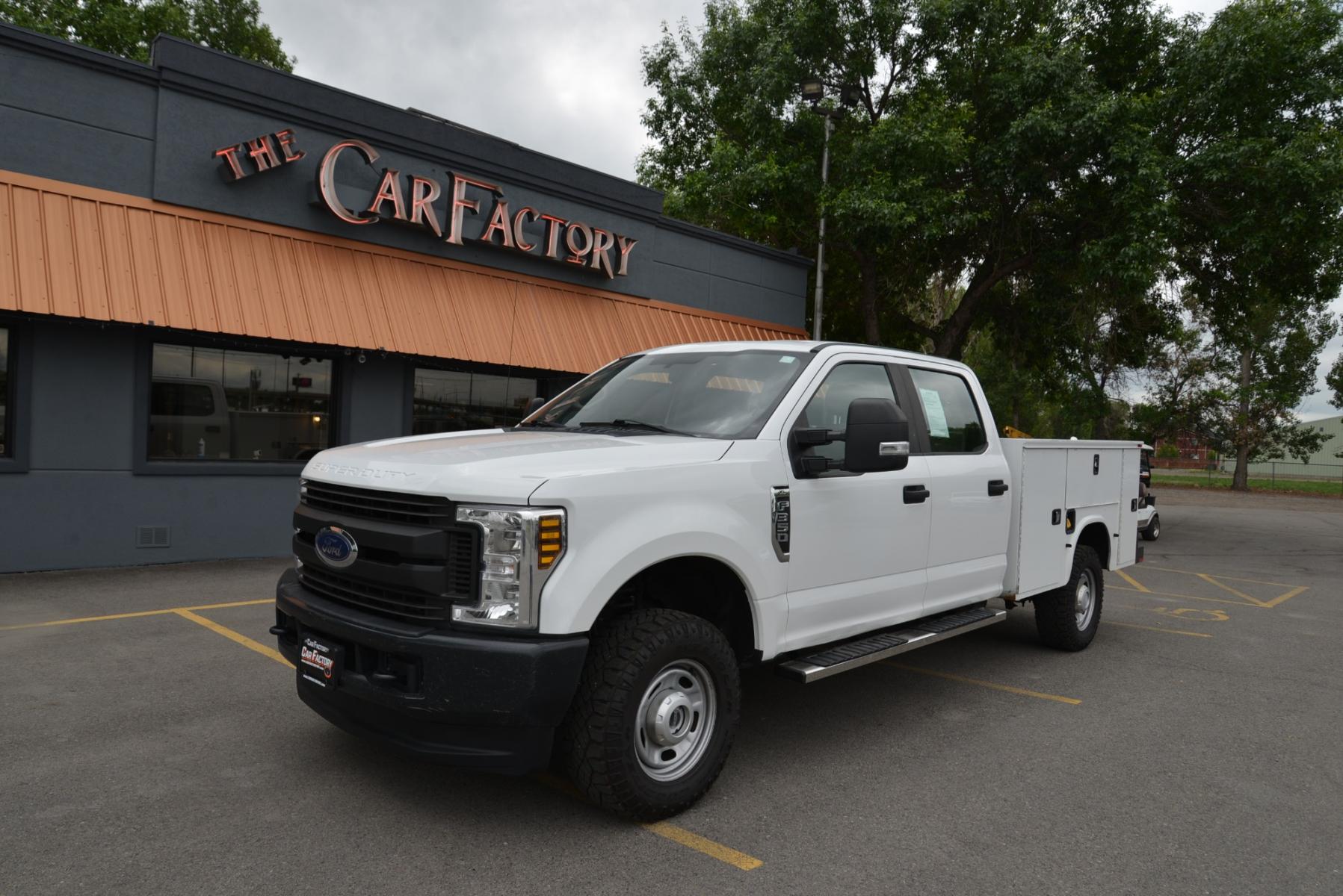 2019 White /Grey Ford F-350 SD XL (1FD8W3B61KE) with an 6.2L V8 engine, 6 speed automatic transmission, located at 4562 State Avenue, Billings, MT, 59101, (406) 896-9833, 45.769516, -108.526772 - 2019 Ford F-350 SD Crew Cab 4x4 6.2L V8, 6 Speed Automatic transmission, 3.73 Electronic Locking Axle, 10,800 Pound GVWR package, Skid Plates, Trailer Brake Controller Features include: Preferred Equipment Package Air Conditioning Power Windows and Locks Cruise Control, Tilt Steering Wheel - Photo #2