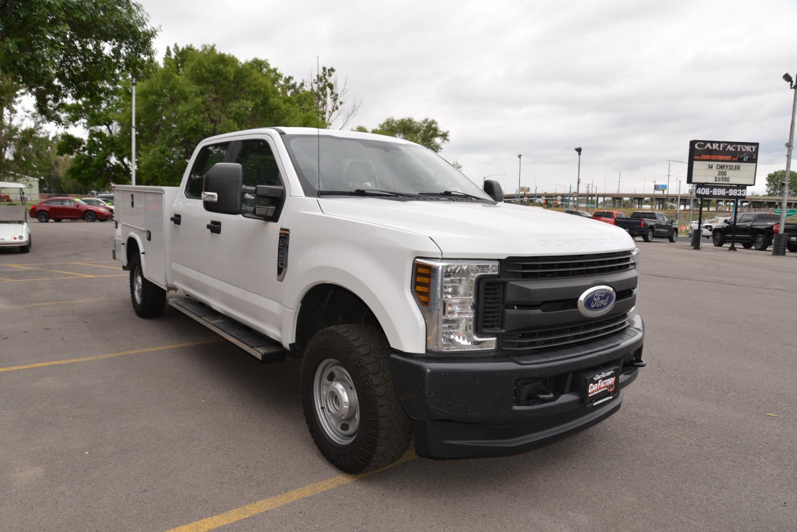 2019 White /Grey Ford F-350 SD XL (1FD8W3B61KE) with an 6.2L V8 engine, 6 speed automatic transmission, located at 4562 State Avenue, Billings, MT, 59101, (406) 896-9833, 45.769516, -108.526772 - 2019 Ford F-350 SD Crew Cab 4x4 6.2L V8, 6 Speed Automatic transmission, 3.73 Electronic Locking Axle, 10,800 Pound GVWR package, Skid Plates, Trailer Brake Controller Features include: Preferred Equipment Package Air Conditioning Power Windows and Locks Cruise Control, Tilt Steering Wheel - Photo#4