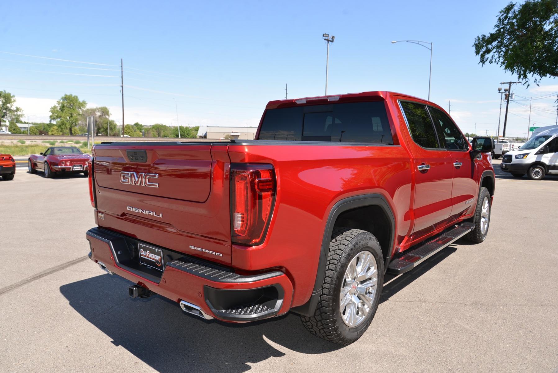2021 Cayenne Red Tintcoat /Jet Black GMC Sierra 1500 Denali (1GTU9FETXMZ) with an 3.0L Duramax Diesel engine, 10 Speed Automatic transmission, located at 4562 State Avenue, Billings, MT, 59101, (406) 896-9833, 45.769516, -108.526772 - 2021 GMC Sierra 1500 Denali Crew Cab 4x4 with a 3.0 Liter Duramax Turbo Diesel Engine. 10 Speed Automatic Transmission. Denali Premium Suspension with Adaptive Ride Control. Auto-locking Rear Differential, 2-Speed Autotrac Transfer Case, ProGrade Trailering System with Trailering Package with Tra - Photo #3