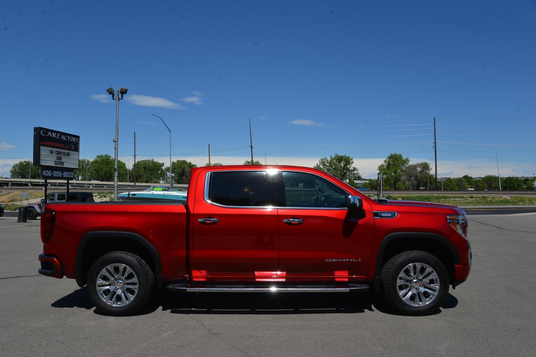2021 Cayenne Red Tintcoat /Jet Black GMC Sierra 1500 Denali (1GTU9FETXMZ) with an 3.0L Duramax Diesel engine, 10 Speed Automatic transmission, located at 4562 State Avenue, Billings, MT, 59101, (406) 896-9833, 45.769516, -108.526772 - 2021 GMC Sierra 1500 Denali Crew Cab 4x4 with a 3.0 Liter Duramax Turbo Diesel Engine. 10 Speed Automatic Transmission. Denali Premium Suspension with Adaptive Ride Control. Auto-locking Rear Differential, 2-Speed Autotrac Transfer Case, ProGrade Trailering System with Trailering Package with Tra - Photo #2