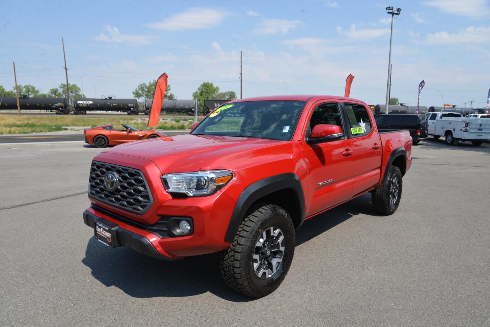 2023 BARCELONA RED METALLIC /Grey Toyota Tacoma TRD OFF-ROAD (3TMCZ5AN5PM) with an 3.5 Liter Atkinson Cycle V6 engine, 6 speed automatic transmission, located at 4562 State Avenue, Billings, MT, 59101, (406) 896-9833, 45.769516, -108.526772 - 2023 Toyota Tacoma Double Cab TRD Off Road 4x4 with a 5 foot bed with a 3.5 Liter Atkinson Cycle V6. 6 Speed Automatic Transmission, 4WDemand: Part-Time 4x4 System with 2 Speed Electronic Controlled Transfer Case, Off-Road Tuned Suspension with Bilstein Shocks, Electronic Controlled Locking Rea - Photo#2