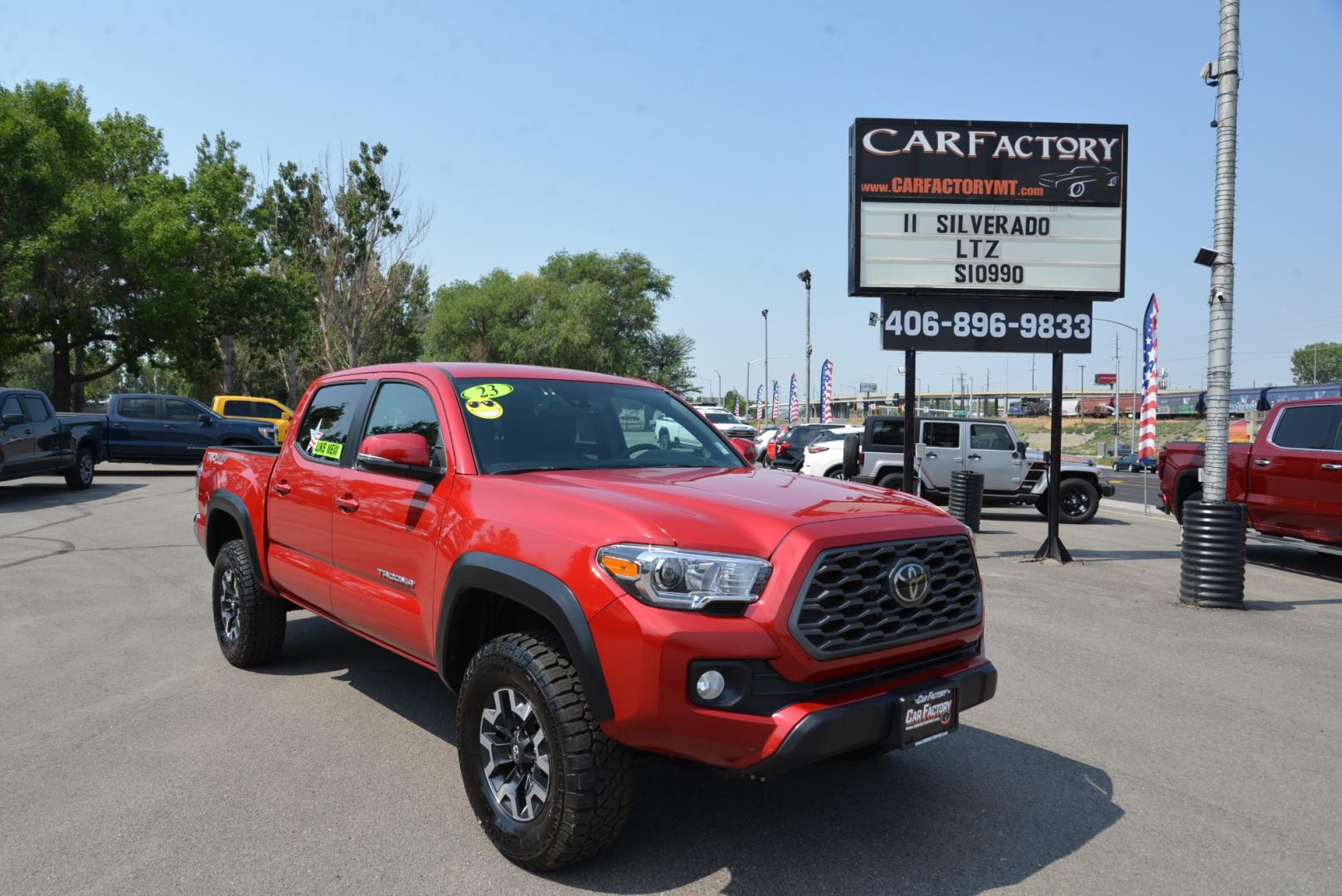 2023 BARCELONA RED METALLIC /Grey Toyota Tacoma TRD OFF-ROAD (3TMCZ5AN5PM) with an 3.5 Liter Atkinson Cycle V6 engine, 6 speed automatic transmission, located at 4562 State Avenue, Billings, MT, 59101, (406) 896-9833, 45.769516, -108.526772 - 2023 Toyota Tacoma Double Cab TRD Off Road 4x4 with a 5 foot bed with a 3.5 Liter Atkinson Cycle V6. 6 Speed Automatic Transmission, 4WDemand: Part-Time 4x4 System with 2 Speed Electronic Controlled Transfer Case, Off-Road Tuned Suspension with Bilstein Shocks, Electronic Controlled Locking Rea - Photo#5