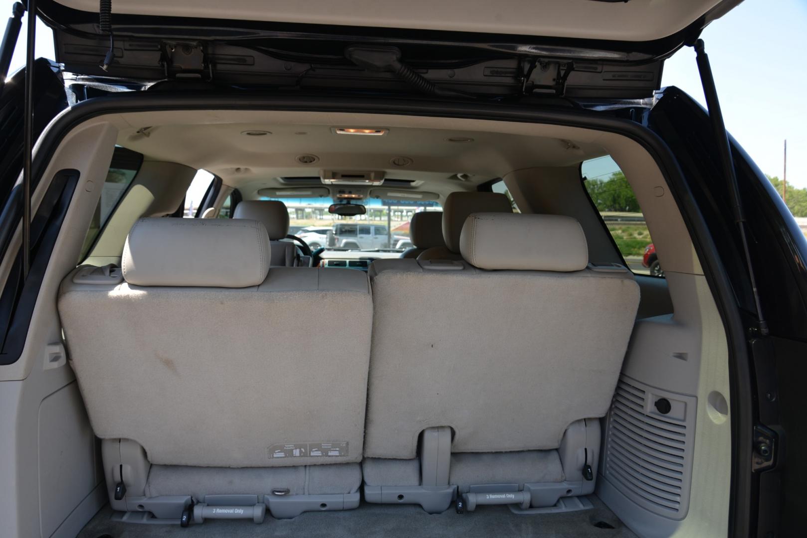 2011 Black Granite Metallic /Light Titanium/Dark Titanium Chevrolet Tahoe LTZ (1GNSKCE03BR) with an 5.3L V8 engine, 6 speed automatic transmission, located at 4562 State Avenue, Billings, MT, 59101, (406) 896-9833, 45.769516, -108.526772 - 2011 Chevy Tahoe 4 Wheel Drive, with a 5.3 Liter V8, 6 Speed automatic transmission,  3.42 ratio Rear Axle, 7300 pound GVWR , Heavy duty locking rear differential and Heavy duty Trailering package Features include LTZ package Sun, Entertainment and destinations package 2nd row captains chairs a - Photo#15