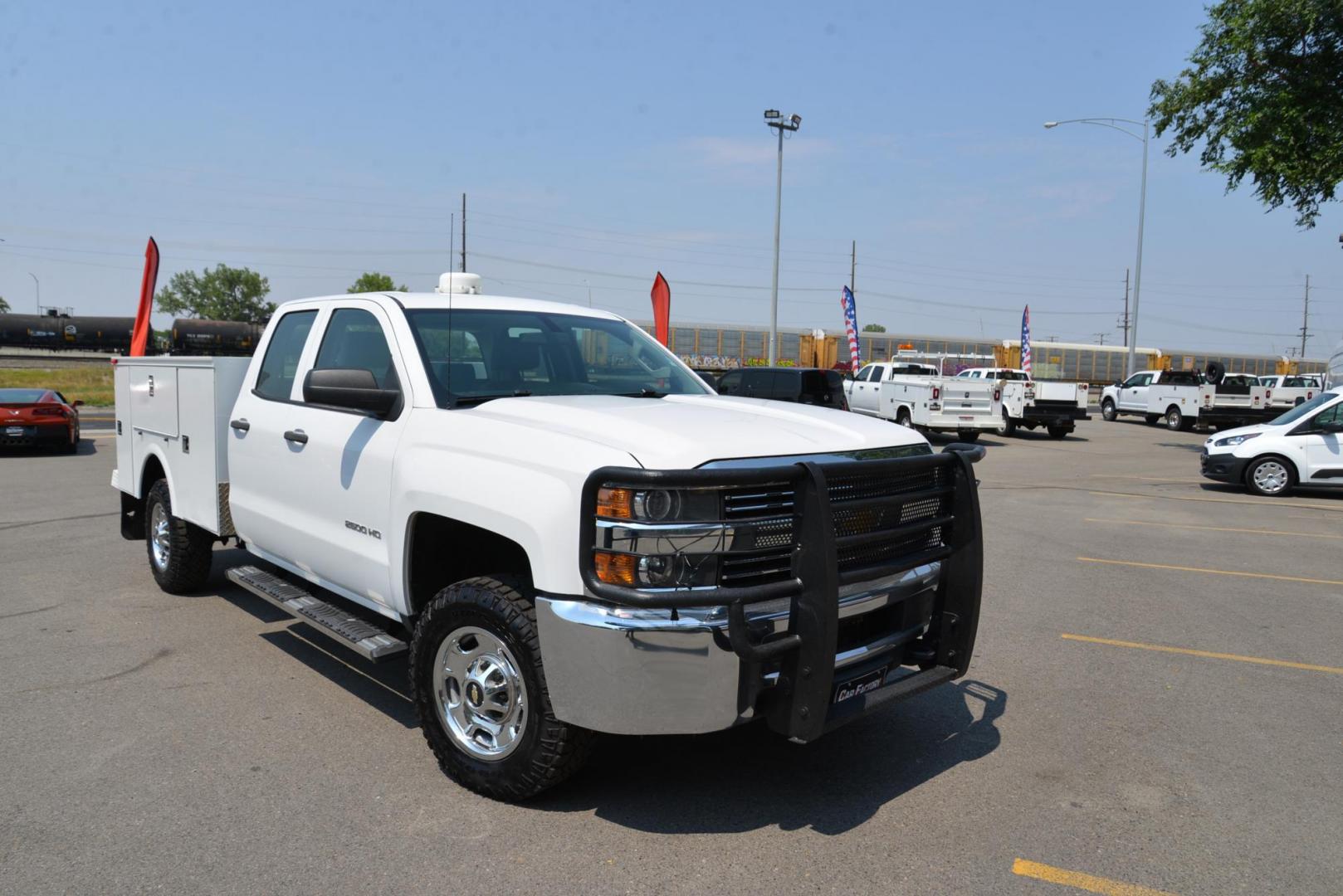 2015 white /Grey Chevrolet Silverado 2500HD Work Truck Double Cab 4WD (1GB2KUEG0FZ) with an 6.0L V8 OHV 16V FFV engine, 6-Speed Automatic transmission, located at 4562 State Avenue, Billings, MT, 59101, (406) 896-9833, 45.769516, -108.526772 - 6.0L V8 OHV 16V FFV Gasoline Engine - 6-Speed Automatic Transmission - 4WD - 149,510 miles - One owner - Inspected and serviced - Copy of inspection and work performed as well as full history report provided! Work Truck Package - air conditioning - tilt steering wheel - cruise control - AM/FM aud - Photo#7