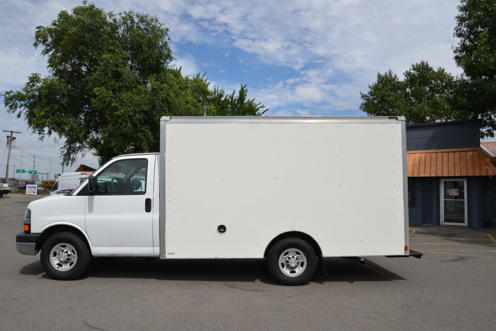 2014 Chevrolet Express G3500 (1GB0G2BG8E1) with an 6.0L V8 OHV 16V FFV engine, 6-Speed Automatic transmission, located at 4562 State Avenue, Billings, MT, 59101, (406) 896-9833, 45.769516, -108.526772 - Photo#1