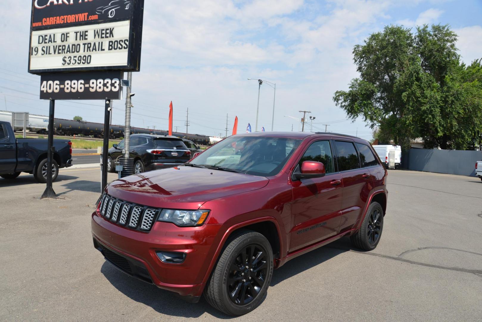 2019 Velvet red pearl /Black Jeep Grand Cherokee Altitude (1C4RJFAG1KC) with an 3.6L V6 DOHC 24V engine, 8A transmission, located at 4562 State Avenue, Billings, MT, 59101, (406) 896-9833, 45.769516, -108.526772 - 2019 Jeep Grand Cherokee Altitude 4x4 The Jeep is a local trade in, It is a Two owner vehicle, The history report has service records notated , there are no accidents reported on The history report. The SUV is very clean and it runs and drives nicely. The Tires are in great shape it has a 3.6 Lite - Photo#2