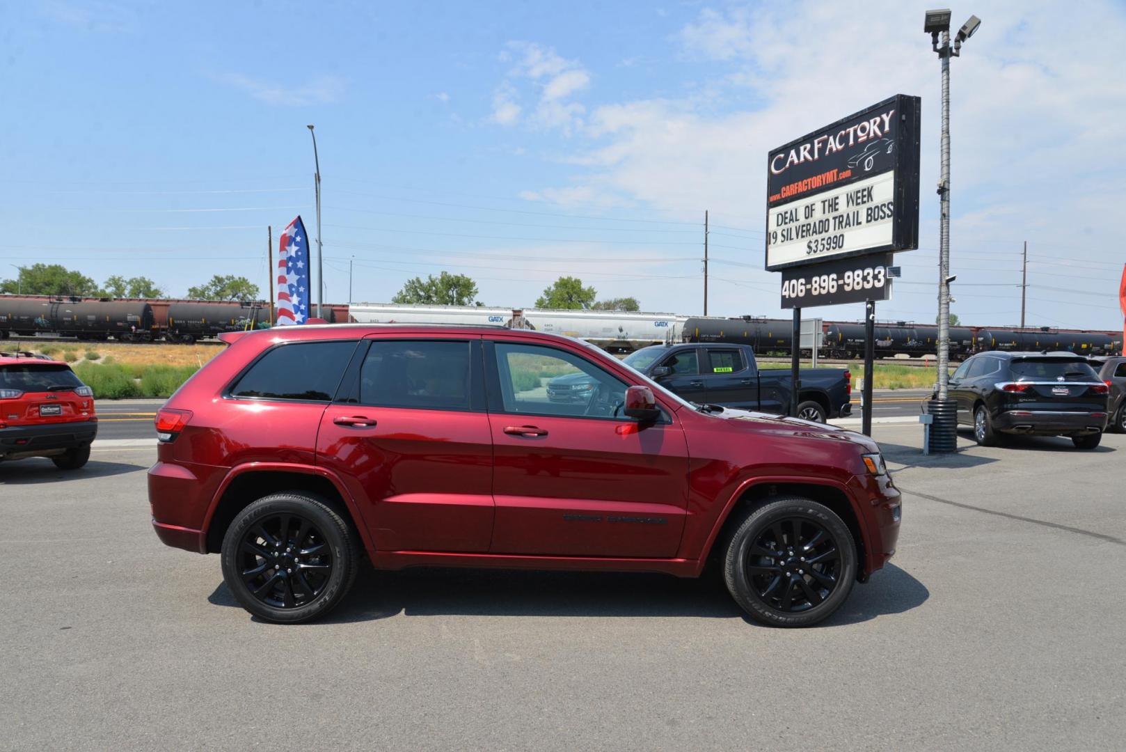 2019 Velvet red pearl /Black Jeep Grand Cherokee Altitude (1C4RJFAG1KC) with an 3.6L V6 DOHC 24V engine, 8A transmission, located at 4562 State Avenue, Billings, MT, 59101, (406) 896-9833, 45.769516, -108.526772 - 2019 Jeep Grand Cherokee Altitude 4x4 The Jeep is a local trade in, It is a Two owner vehicle, The history report has service records notated , there are no accidents reported on The history report. The SUV is very clean and it runs and drives nicely. The Tires are in great shape it has a 3.6 Lite - Photo#4