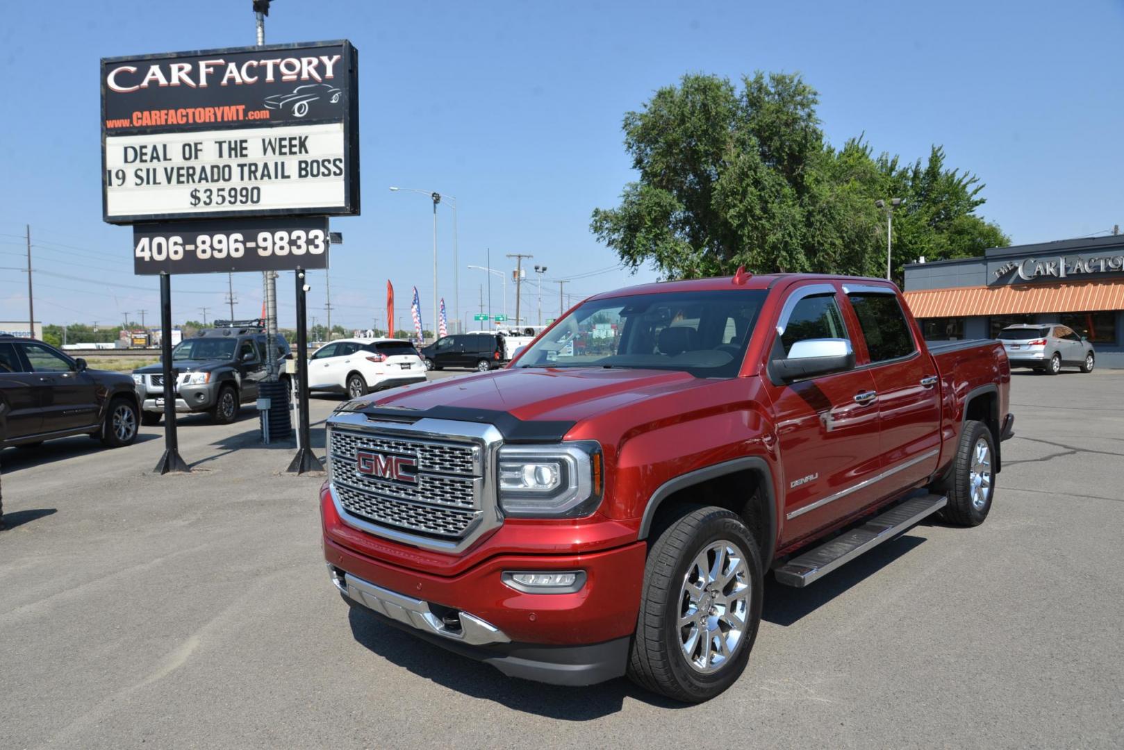 2018 Red Quartz Tintcoat /dark charcoal GMC Sierra 1500 Denali Crew Cab Long Box 4WD (3GTU2PEC3JG) with an 5.3L V8 OHV 16V engine, 8 speed Automatic transmission, located at 4562 State Avenue, Billings, MT, 59101, (406) 896-9833, 45.769516, -108.526772 - Photo#7