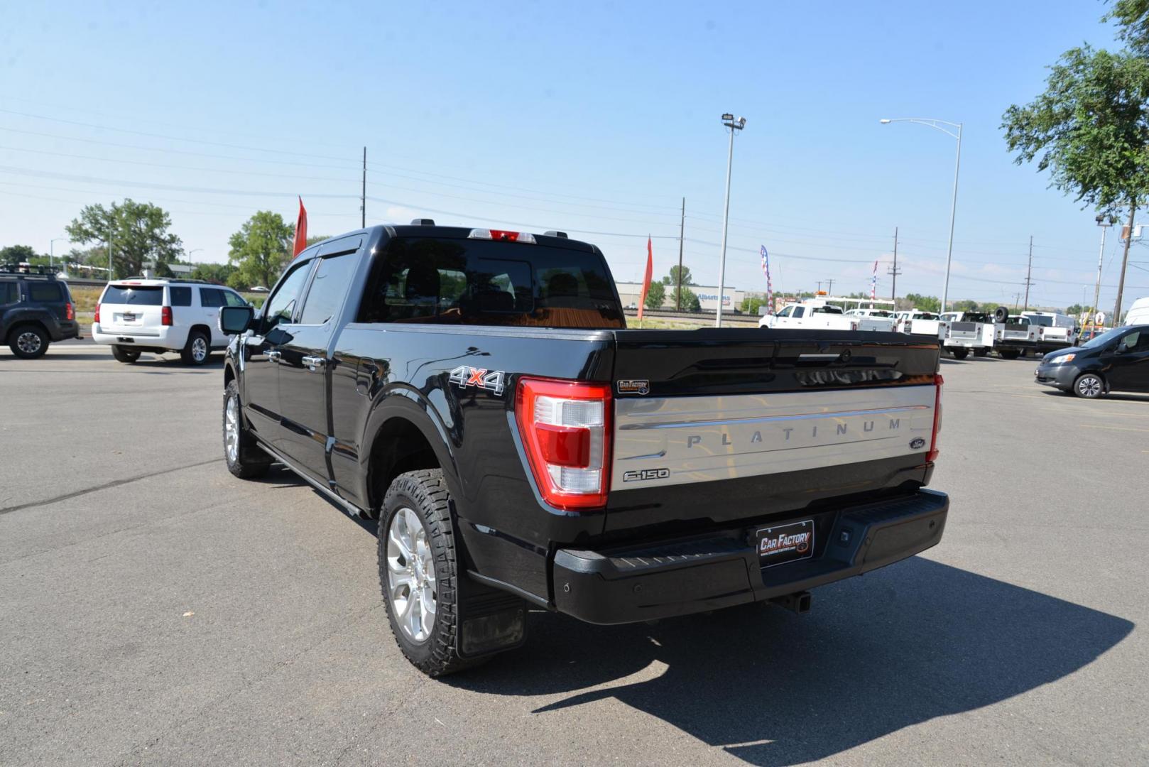 2021 Black /Black Ford F-150 Platinum SuperCrew 6.5-ft. Bed 4WD (1FTFW1E53MF) with an 5.0L V8 OHV 16V engine, 10 Speed Automatic transmission, located at 4562 State Avenue, Billings, MT, 59101, (406) 896-9833, 45.769516, -108.526772 - This is a 2021 Ford F-150 Platinum SuperCrew 4x4 with a 6 and a half foot bed This Ford is a One Owner Truck, there are no accidents reported on the history report. It has 20 inch Goodyear Wrangler Dura trac tires and they are in great shape. it has a 5 Liter V8, 10 Speed automatic transmission, - Photo#3