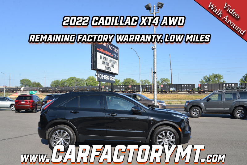 2022 Cadillac XT4 Sport AWD, Low Miles, Remaining Factory Warranty