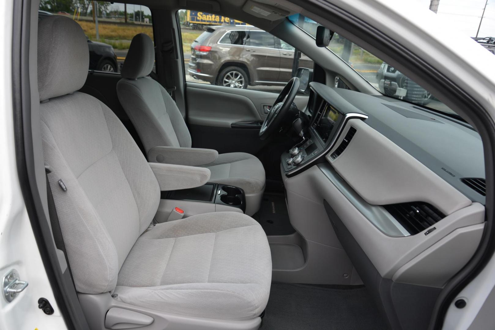 2016 White /Grey Toyota Sienna LE with an 3.5L V6 engine, 6 speed automatic transmission, located at 4562 State Avenue, Billings, MT, 59101, (406) 896-9833, 45.769516, -108.526772 - 2016 Toyota Sienna LE This is a 2 owner vehicle, the Van has no accidents reported to CarFax, there are 18 service history records reported on CarFax, The Toyota has low miles. It has 17 Inch Cooper Discoverer Tires that are in good shape, The Sienna runs and drives nicely. Mileage: 95,384 miles - Photo#21