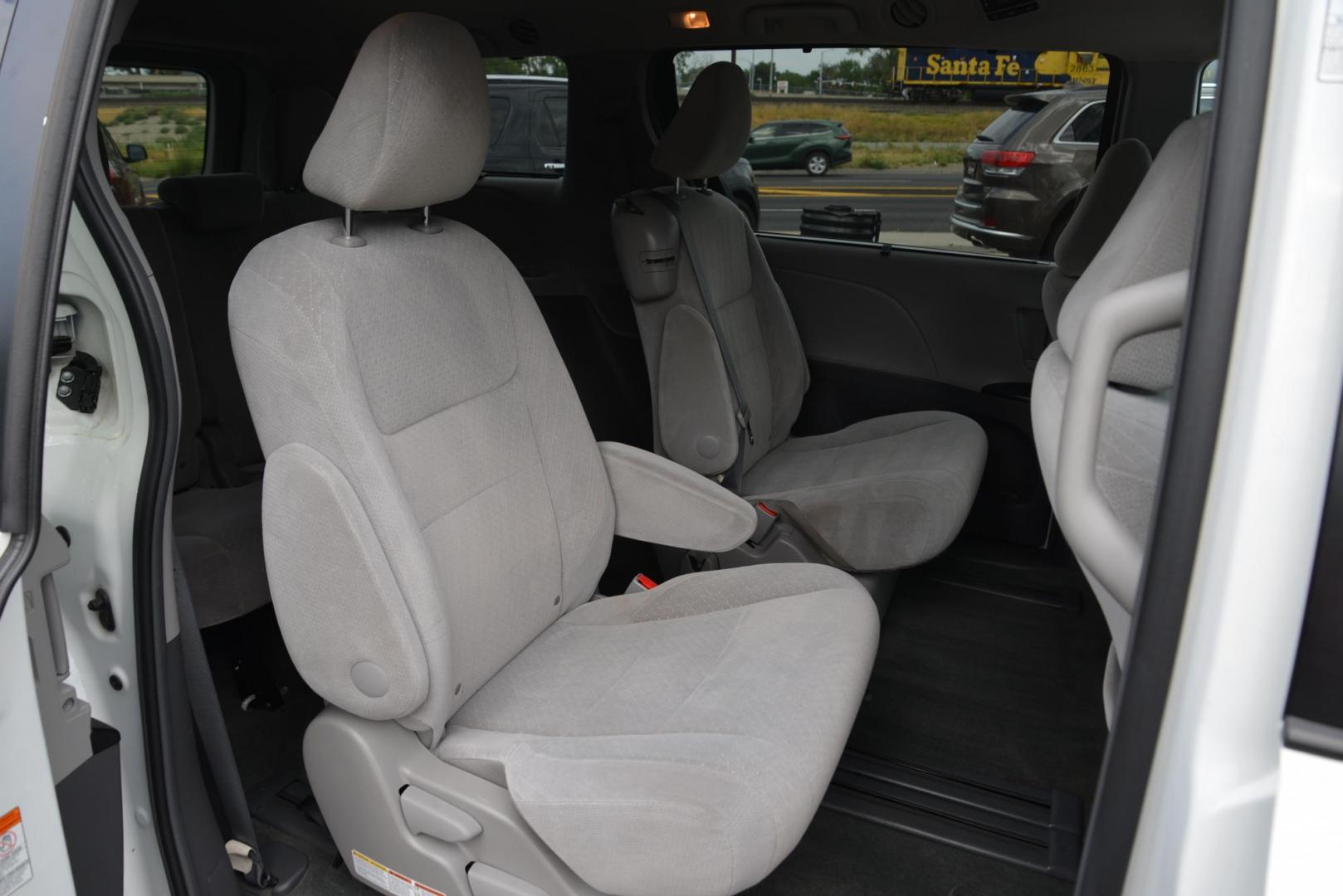 2016 White /Grey Toyota Sienna LE with an 3.5L V6 engine, 6 speed automatic transmission, located at 4562 State Avenue, Billings, MT, 59101, (406) 896-9833, 45.769516, -108.526772 - 2016 Toyota Sienna LE This is a 2 owner vehicle, the Van has no accidents reported to CarFax, there are 18 service history records reported on CarFax, The Toyota has low miles. It has 17 Inch Cooper Discoverer Tires that are in good shape, The Sienna runs and drives nicely. Mileage: 95,384 miles - Photo#25