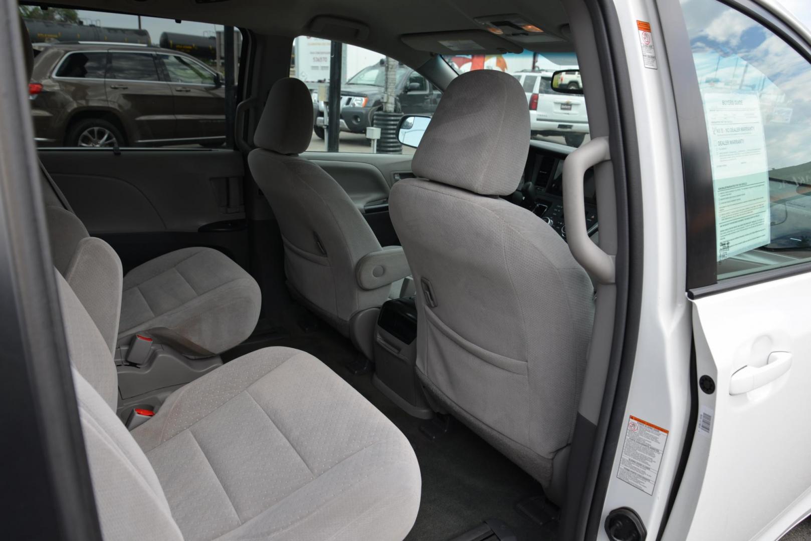 2016 White /Grey Toyota Sienna LE with an 3.5L V6 engine, 6 speed automatic transmission, located at 4562 State Avenue, Billings, MT, 59101, (406) 896-9833, 45.769516, -108.526772 - 2016 Toyota Sienna LE This is a 2 owner vehicle, the Van has no accidents reported to CarFax, there are 18 service history records reported on CarFax, The Toyota has low miles. It has 17 Inch Cooper Discoverer Tires that are in good shape, The Sienna runs and drives nicely. Mileage: 95,384 miles - Photo#27