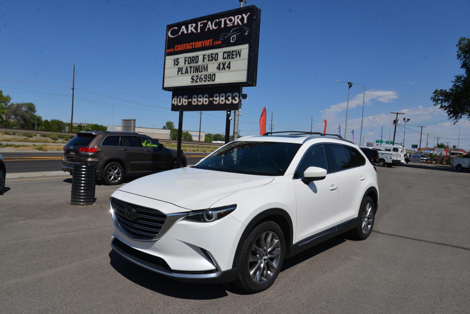 2017 White /Black Mazda CX-9 Grand Touring AWD (JM3TCBDY0H0) with an 2.5L L4 DOHC 16V engine, 6A transmission, located at 4562 State Avenue, Billings, MT, 59101, (406) 896-9833, 45.769516, -108.526772 - 2017 Mazda CX-9 Grand Touring All Wheel Drive This is a 1 owner vehicle and there are no accidents reported on the history report. The CX-9 runs smooth and quiet, the tires are 20 inch Uniroyal Tiger Paws and they are in great condition. This Cross Over is very clean it has a 2.5 liter Turbo 4 cyl - Photo#1