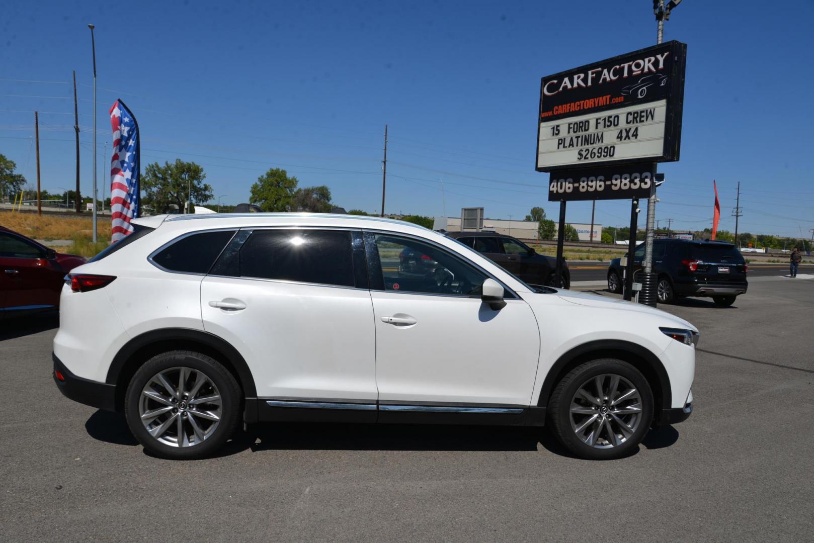 2017 White /Black Mazda CX-9 Grand Touring AWD (JM3TCBDY0H0) with an 2.5L L4 DOHC 16V engine, 6A transmission, located at 4562 State Avenue, Billings, MT, 59101, (406) 896-9833, 45.769516, -108.526772 - 2017 Mazda CX-9 Grand Touring All Wheel Drive This is a 1 owner vehicle and there are no accidents reported on the history report. The CX-9 runs smooth and quiet, the tires are 20 inch Uniroyal Tiger Paws and they are in great condition. This Cross Over is very clean it has a 2.5 liter Turbo 4 cyl - Photo#6