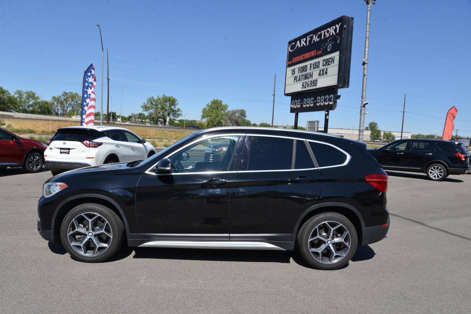 2018 black /Black BMW X1 sDrive28i (WBXHU7C33J5) with an 2.0L L4 DOHC 16V engine, 8A transmission, located at 4562 State Avenue, Billings, MT, 59101, (406) 896-9833, 45.769516, -108.526772 - This is a 2018 BMW X1 sDrive28i The X1 is a Low Mileage two owner vehicle, there are multiple service records reported and there are no accidents reported on the history report, The BMW has very low miles and runs and drives smooth and quiet. The tires are in great shape, this cross over is very cl - Photo#2