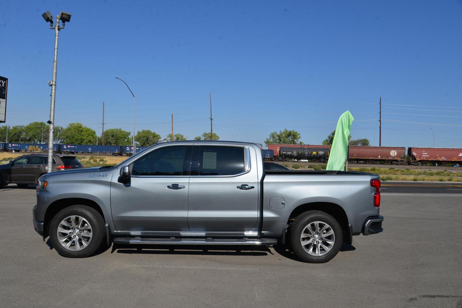 2019 Satin Steel Metallic /Jet Black Chevrolet Silverado 1500 High Country Crew Cab 4WD (1GCUYHED6KZ) with an 5.3L V8 OHV 16V engine, 8 speed Automatic transmission, located at 4562 State Avenue, Billings, MT, 59101, (406) 896-9833, 45.769516, -108.526772 - 2019 Chevy Silverado 1500 High Country Z71 4x4 The High Country is a one owner truck with no accidents reported on the history report, it has low miles and runs and drives nicely It has a 5.3 Liter V8, 8-speed automatic transmission with cruise and powertrain grade braking, trailering package wi - Photo#1