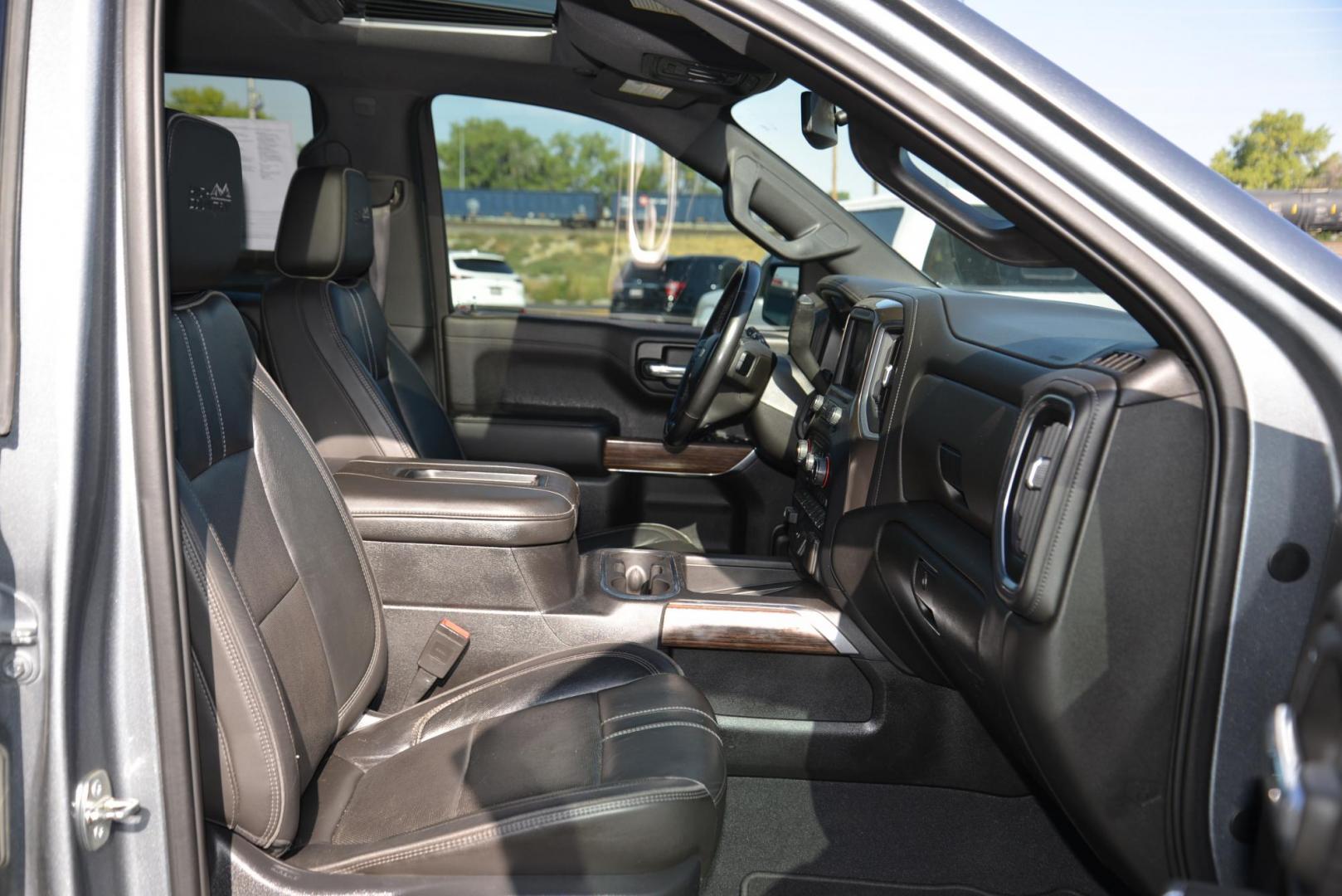 2019 Satin Steel Metallic /Jet Black Chevrolet Silverado 1500 High Country Crew Cab 4WD (1GCUYHED6KZ) with an 5.3L V8 OHV 16V engine, 8 speed Automatic transmission, located at 4562 State Avenue, Billings, MT, 59101, (406) 896-9833, 45.769516, -108.526772 - 2019 Chevy Silverado 1500 High Country Z71 4x4 The High Country is a one owner truck with no accidents reported on the history report, it has low miles and runs and drives nicely It has a 5.3 Liter V8, 8-speed automatic transmission with cruise and powertrain grade braking, trailering package wi - Photo#27