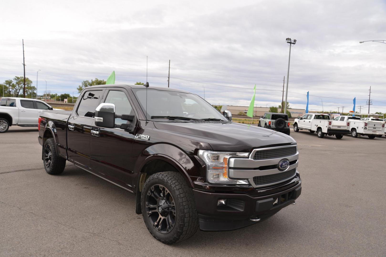 2019 Magma /BLACK /DARK MARSALA Ford F-150 (1FTFW1E50KF) with an 5.0L V8 OHV 16V engine, 6A transmission, located at 4562 State Avenue, Billings, MT, 59101, (406) 896-9833, 45.769516, -108.526772 - 2019 Ford F-150 Platinum SuperCrew with a 6 And A Half Foot Bed, 4 Wheel Drive This is a 1 Owner Low Mileage Truck with no accidents reported on the history report ,the truck runs and drives great , the tires are 20 Inch Cooper Discoverers that are in good shape, and brand new Aftermarket Wheels . - Photo#2