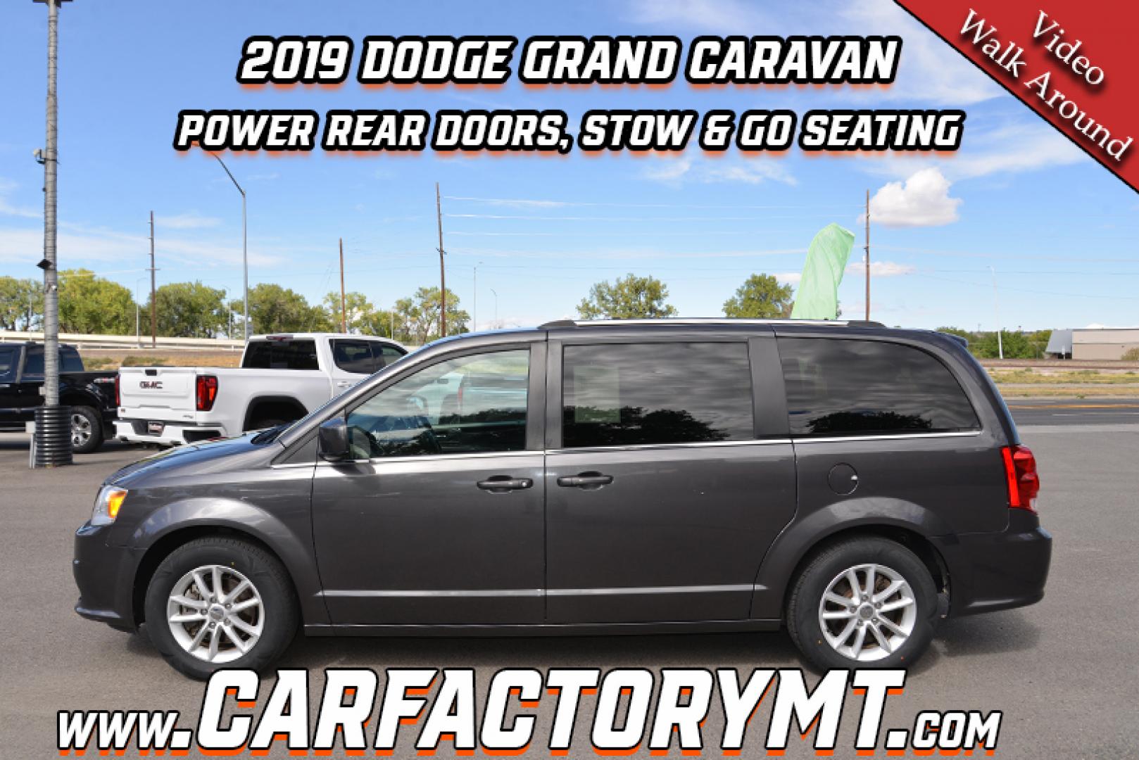 2019 Granite Pearlcoat /Black/Light Graystone Dodge Grand Caravan SXT (2C4RDGCG6KR) with an 3.6L V6 DOHC 24V engine, 6A transmission, located at 4562 State Avenue, Billings, MT, 59101, (406) 896-9833, 45.769516, -108.526772 - 2019 Dodge Grand Caravan SXT It is a 2 Owner van with no accidents reported on the history report, The van runs smooth and quiet. The interior and exterior are very clean, The 17 inch Tires are Achilles Touring Sports and they are brand new. it has a 3.6 Liter V6, 6 speed automatic transmission, - Photo#1