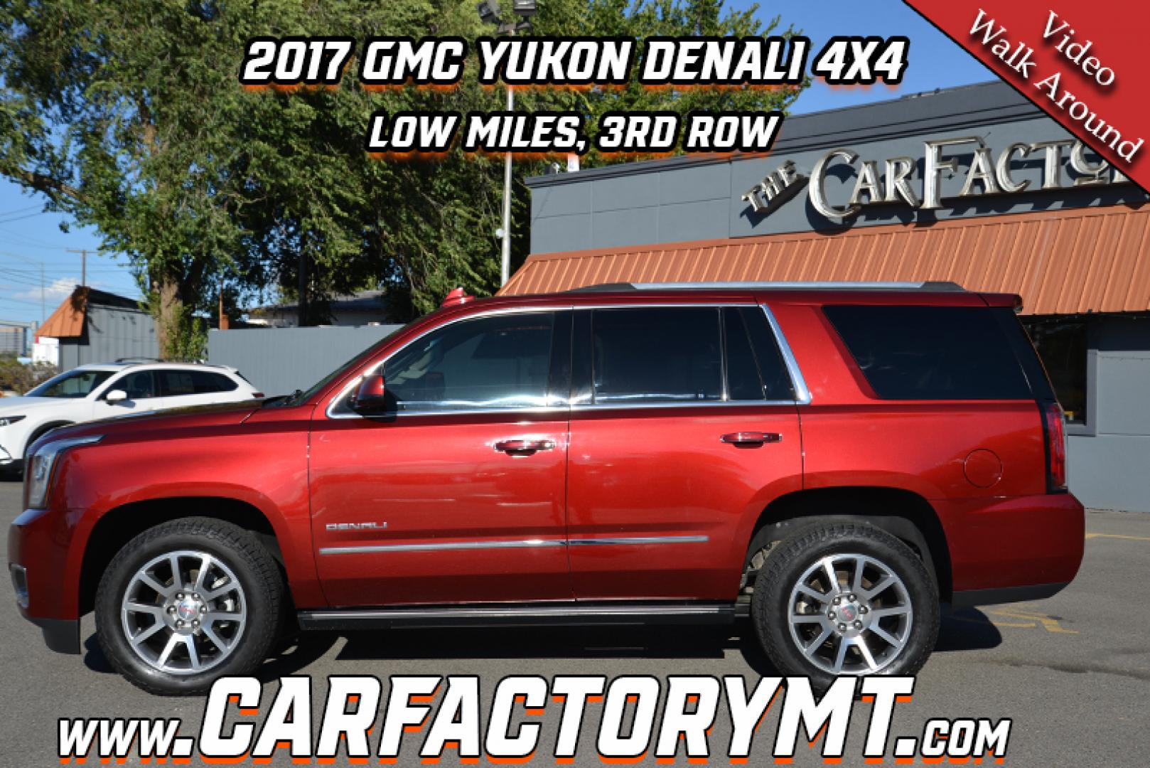 2017 Crimson Red Tintcoat /Cocoa/Dark Atmosphere GMC Yukon Denali Denali (1GKS2CKJ6HR) with an 6.2L V8 OHV 16V engine, 8 speed Automatic transmission, located at 4562 State Avenue, Billings, MT, 59101, (406) 896-9833, 45.769516, -108.526772 - Photo#1