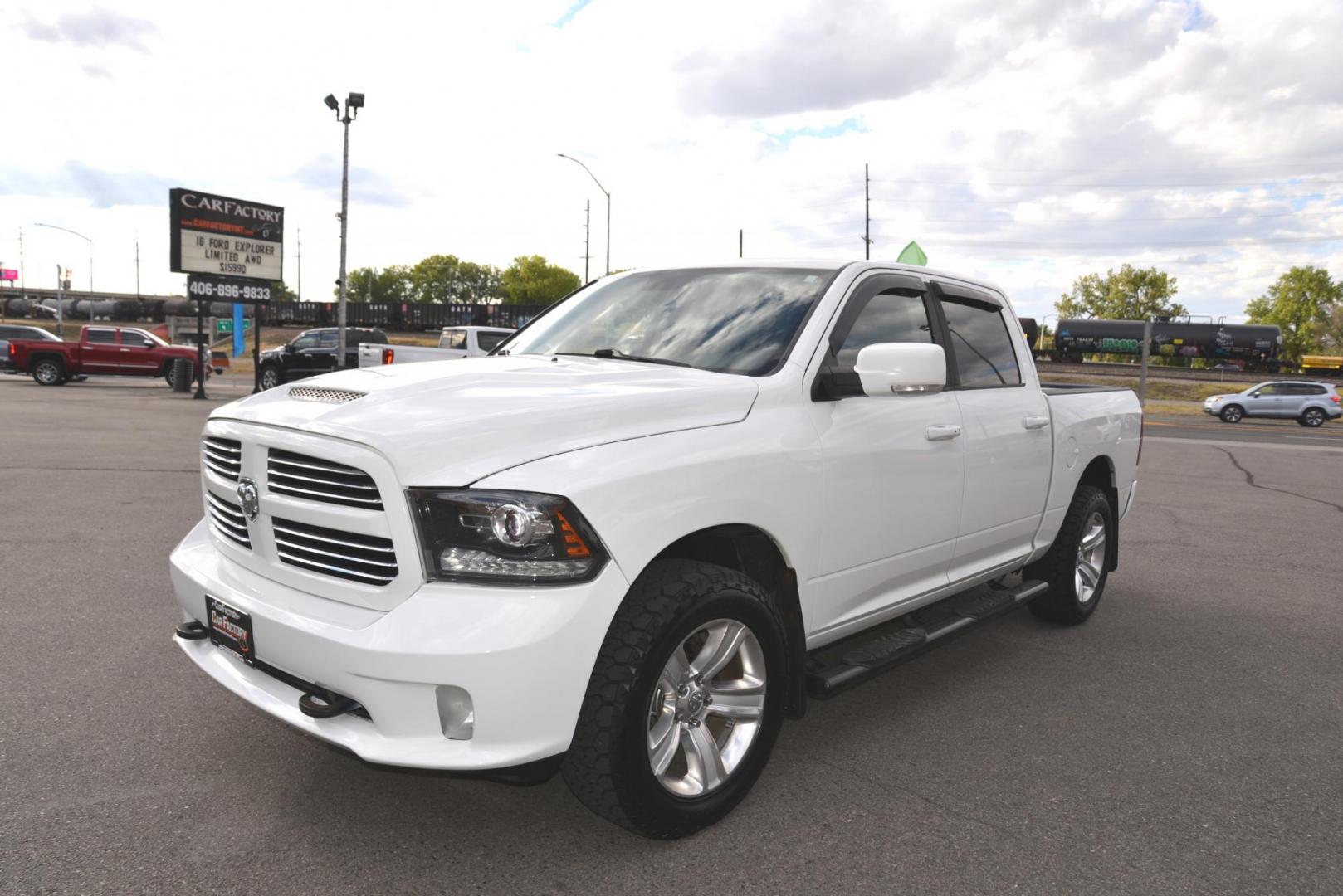 2013 Bright White /Black RAM 1500 Sport (1C6RR7MT6DS) with an 5.7L V8 OHV 16V engine, 6-Speed Automatic transmission, located at 4562 State Avenue, Billings, MT, 59101, (406) 896-9833, 45.769516, -108.526772 - Photo#9