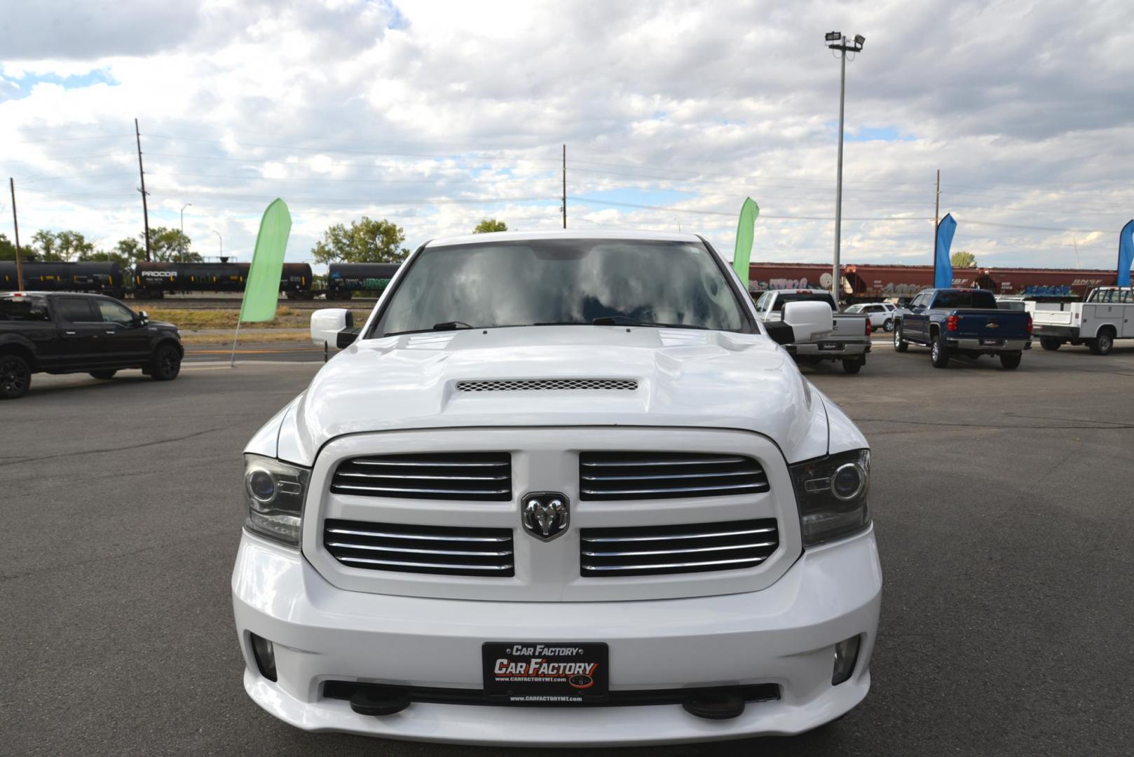 2013 Bright White /Black RAM 1500 Sport (1C6RR7MT6DS) with an 5.7L V8 OHV 16V engine, 6-Speed Automatic transmission, located at 4562 State Avenue, Billings, MT, 59101, (406) 896-9833, 45.769516, -108.526772 - 2013 Dodge 1500 Crew Cab 4x4 Sport This Crew Cab is a local trade in, The interior and exterior are very clean. It runs and drives nicely, The tires are 20 Inch General Grabber's and they are in next to new condition. There are No accidents recorded on the history report. it has a 5.7 Liter Hemi V - Photo#10