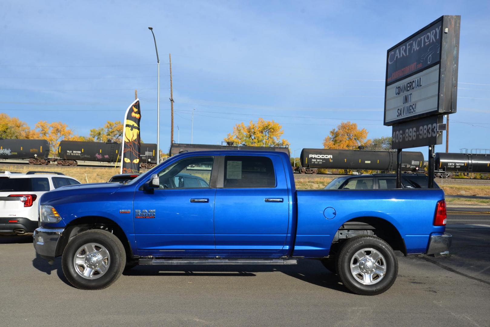 2015 Blue /Grey RAM 3500 SLT Crew Cab SWB 4WD (3C63R3DJ8FG) with an 6.4L V8 OHV 16V engine, 6-Speed Automatic transmission, located at 4562 State Avenue, Billings, MT, 59101, (406) 896-9833, 45.769516, -108.526772 - 20 15 Ram 3500 Crew Cab SLT 4 Wheel Drive This has been in Montana Since new, There are no accidents recorded on the history report. The Tires are 18 Inch Michelin LTX's and they are in good shape. We have had the transmission rebuilt and the transmission has a warranty on it. The Ram has a 6.4 - Photo#2