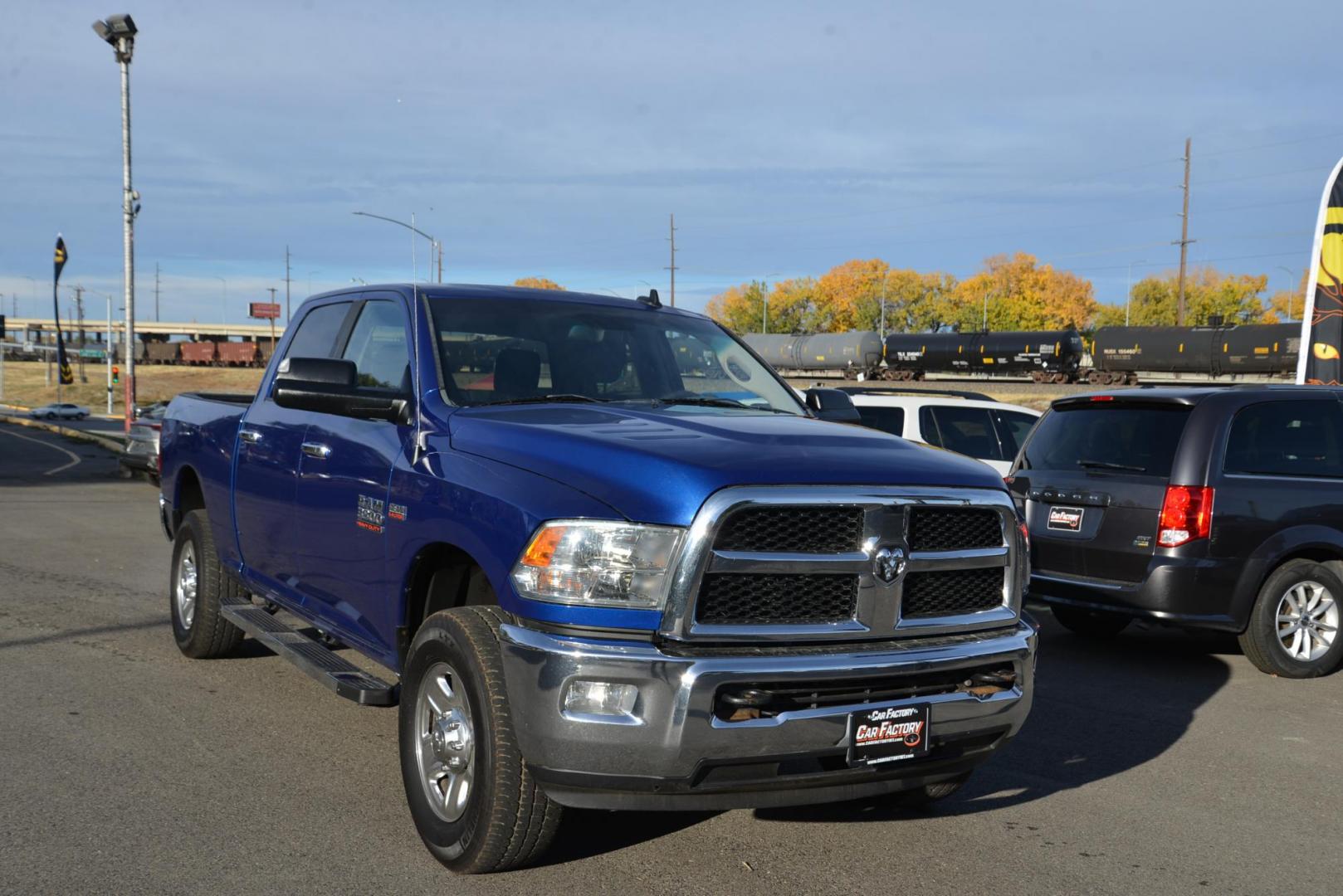 2015 Blue /Grey RAM 3500 SLT Crew Cab SWB 4WD (3C63R3DJ8FG) with an 6.4L V8 OHV 16V engine, 6-Speed Automatic transmission, located at 4562 State Avenue, Billings, MT, 59101, (406) 896-9833, 45.769516, -108.526772 - 20 15 Ram 3500 Crew Cab SLT 4 Wheel Drive This has been in Montana Since new, There are no accidents recorded on the history report. The Tires are 18 Inch Michelin LTX's and they are in good shape. We have had the transmission rebuilt and the transmission has a warranty on it. The Ram has a 6.4 - Photo#5