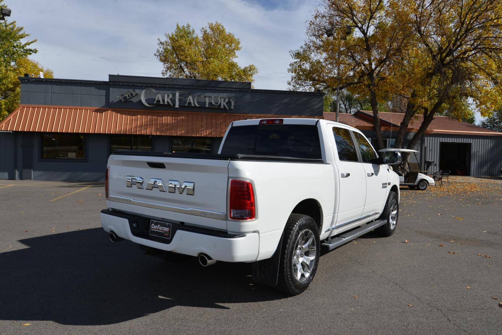 2017 Bright White /Black RAM 1500 Limited laramie (1C6RR7PT5HS) with an 5.7L V8 OHV 16V engine, 8 speed Automatic transmission, located at 4562 State Avenue, Billings, MT, 59101, (406) 896-9833, 45.769516, -108.526772 - 2017 Ram 1500 Laramie Limited Crew Cab 4x4 The Ram is a Low Mileage Truck, The interior and exterior are clean, it runs and drives nicely, The Bed Size is 5 Foot 7 inches, The 20 Inch tires are Sumitomo Encounters and they are brand new It has a 5.7 Liter Hemi V8, 8 Speed Automatic Transmissio - Photo#4