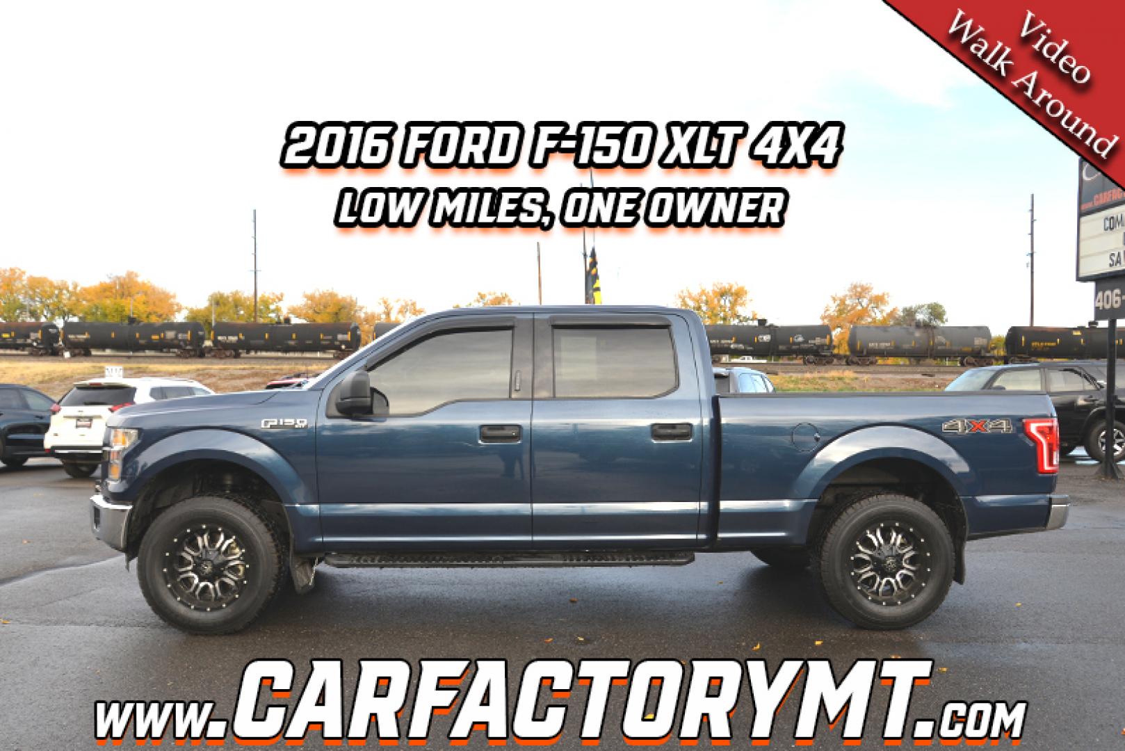 2016 Blue Jeans Metallic /Grey Ford F-150 XLT (1FTFW1EFXGF) with an 5.0L V8 engine, 6A transmission, located at 4562 State Avenue, Billings, MT, 59101, (406) 896-9833, 45.769516, -108.526772 - 2016 Ford F150, Super Crew XLT 4x4, with a 6.5 foot bed. The Ford is a One Owner Vehicle with only 70, 635 miles. There are no accidents recorded on the history report. The Interior and exterior are very clean. The truck runs and drives nicely. The tires are 18 Inch Power Trac, Power Landers and - Photo#1