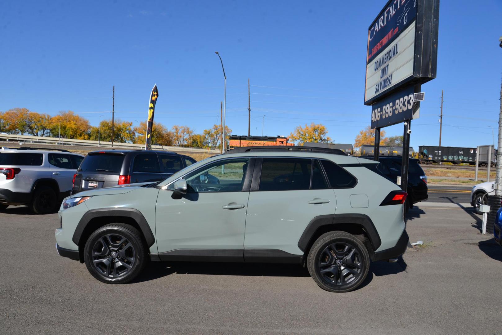 2022 Lunar Rock /Black Toyota RAV4 Adventure AWD (2T3J1RFV1NW) with an 2.5L L4 DOHC 16V engine, 8 speed Automatic transmission, located at 4562 State Avenue, Billings, MT, 59101, (406) 896-9833, 45.769516, -108.526772 - Photo#2