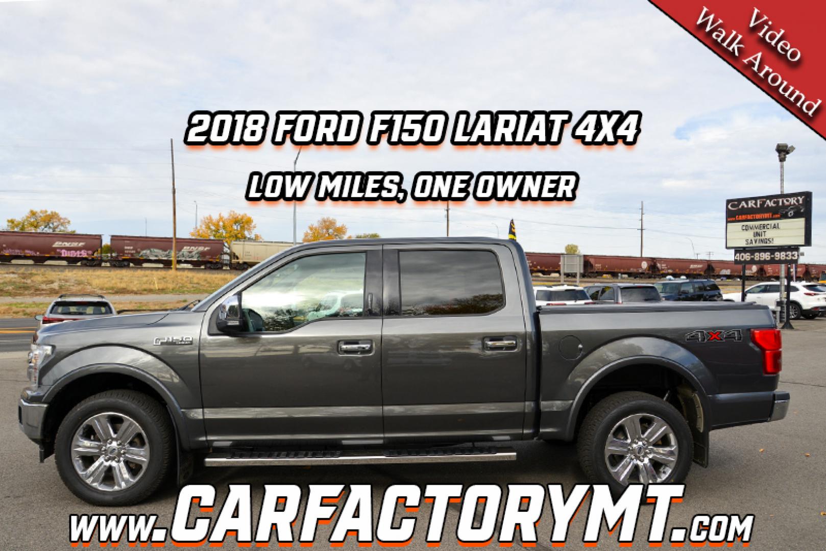 2018 Magnetic /Grey Ford F-150 Lariat (1FTEW1E52JF) with an 5.0L V8 OHV 32V engine, 10 Speed Automatic transmission, located at 4562 State Avenue, Billings, MT, 59101, (406) 896-9833, 45.769516, -108.526772 - 2018 Ford F1 50 Super Crew Lariat 4x4 This Low Mileage, One Owner Ford has no accidents recorded on the history report. The truck runs and drives nicely. The interior and exterior are very clean. The 20 Inch Tires are in next to new condition The Ford has a 5 Liter V8 Engine. 10 Speed Automati - Photo#1