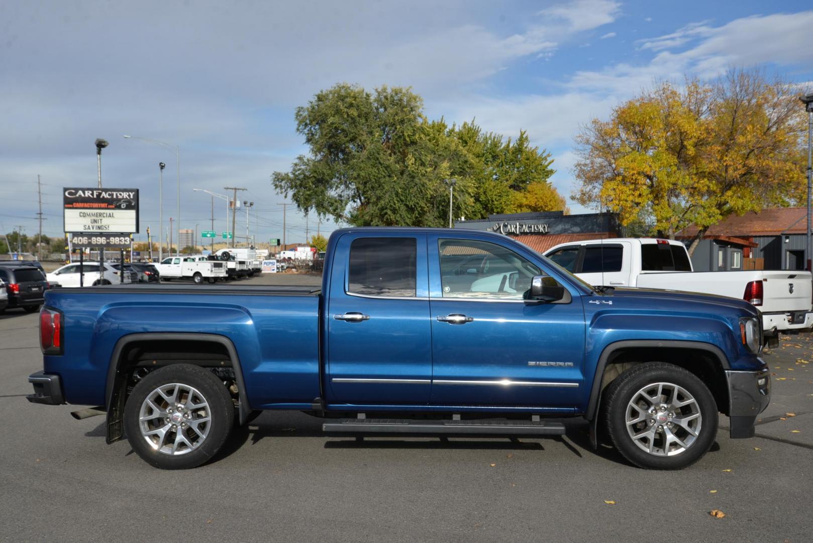 2016 Pacific Blue /Grey GMC Sierra 1500 SLT Double Cab 4WD (1GTV2NEC1GZ) with an 5.3L V8 OHV 16V engine, 6 speed automatic transmission, located at 4562 State Avenue, Billings, MT, 59101, (406) 896-9833, 45.769516, -108.526772 - Your looking at a 2016 GMC Sierra 1500 SLT 4x4 This low mileage Sierra is a one owner truck. There are multiple service records notated on the history report and there are no accidents recorded on the report. The Sierra runs and drives nicely, the interior and exterior are clean. The tires are 20 - Photo#7