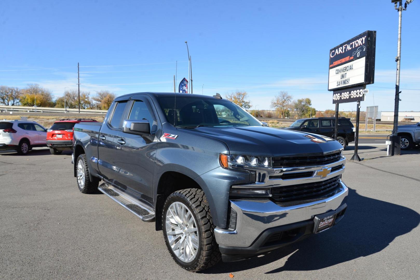 2019 Shadow Grey Metallic /Jet Black Chevrolet Silverado 1500 LT Double Cab 4WD (1GCRYDEDXKZ) with an 5.3L V8 OHV 16V engine, 6A transmission, located at 4562 State Avenue, Billings, MT, 59101, (406) 896-9833, 45.769516, -108.526772 - 2019 Chevy 1500 LT Z71 4 Wheel Drive This Low Mileage Chevy is a One Owner truck. There are no accidents recorded on the history report. There are multiple service records notated on the history report. The Chevy runs and drives smooth and quiet. The interior and exterior are clean. The 22 Inch - Photo#5