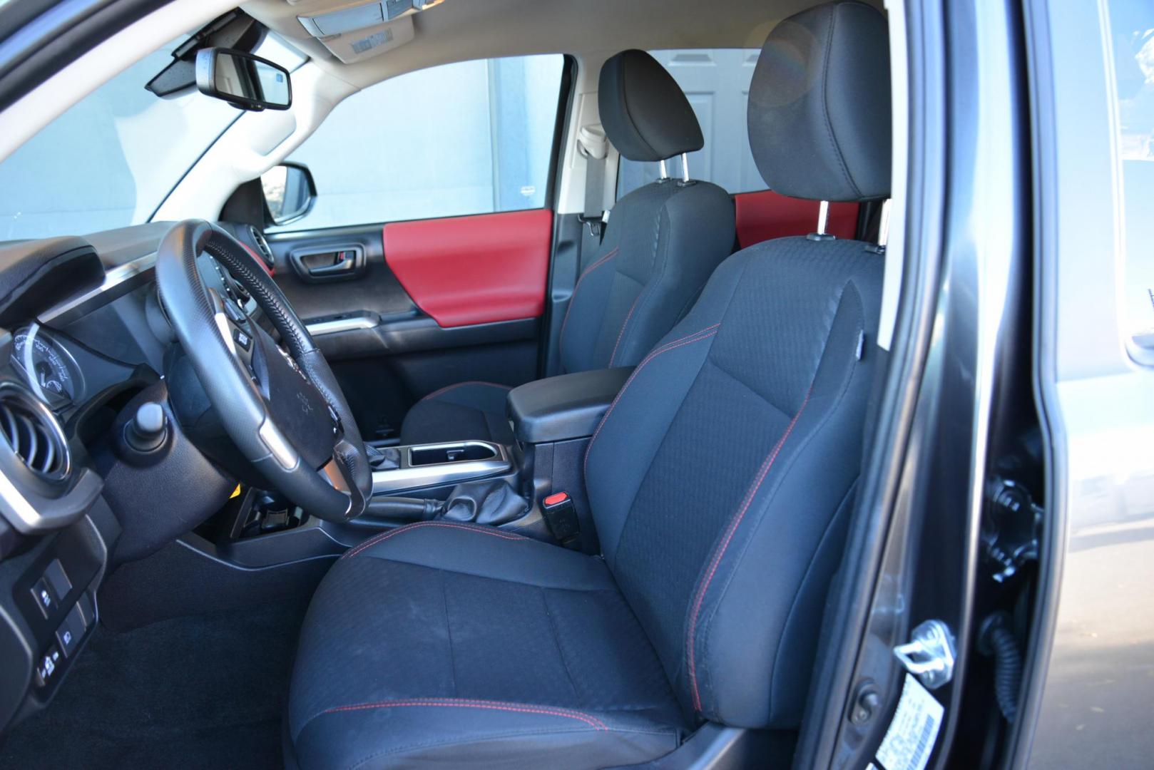 2022 Magnetic Gray Metallic /Black with red accents Toyota Tacoma SR5 Double Cab Long Bed V6 6AT 4WD (3TMCZ5ANXNM) with an 3.5L V6 DOHC 24V engine, 6A transmission, located at 4562 State Avenue, Billings, MT, 59101, (406) 896-9833, 45.769516, -108.526772 - 2022 Toyota Tacoma, SR5 Double Cab 4x4 The Tacoma is a One Owner Truck, There are no accidents recorded on the history report. The Interior and exterior are very clean. It runs and drives nicely. The 16 Inch Tires are in good condition It has the tried and true, reliable Atkinson Cycle V6 Engi - Photo#16