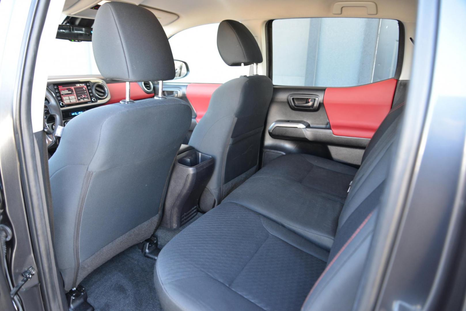 2022 Magnetic Gray Metallic /Black with red accents Toyota Tacoma SR5 Double Cab Long Bed V6 6AT 4WD (3TMCZ5ANXNM) with an 3.5L V6 DOHC 24V engine, 6A transmission, located at 4562 State Avenue, Billings, MT, 59101, (406) 896-9833, 45.769516, -108.526772 - 2022 Toyota Tacoma, SR5 Double Cab 4x4 The Tacoma is a One Owner Truck, There are no accidents recorded on the history report. The Interior and exterior are very clean. It runs and drives nicely. The 16 Inch Tires are in good condition It has the tried and true, reliable Atkinson Cycle V6 Engi - Photo#23