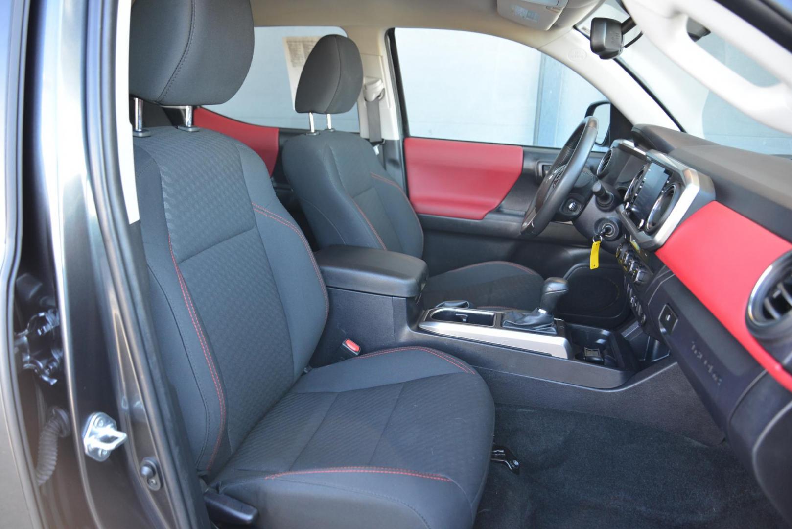 2022 Magnetic Gray Metallic /Black with red accents Toyota Tacoma SR5 Double Cab Long Bed V6 6AT 4WD (3TMCZ5ANXNM) with an 3.5L V6 DOHC 24V engine, 6A transmission, located at 4562 State Avenue, Billings, MT, 59101, (406) 896-9833, 45.769516, -108.526772 - 2022 Toyota Tacoma, SR5 Double Cab 4x4 The Tacoma is a One Owner Truck, There are no accidents recorded on the history report. The Interior and exterior are very clean. It runs and drives nicely. The 16 Inch Tires are in good condition It has the tried and true, reliable Atkinson Cycle V6 Engi - Photo#25