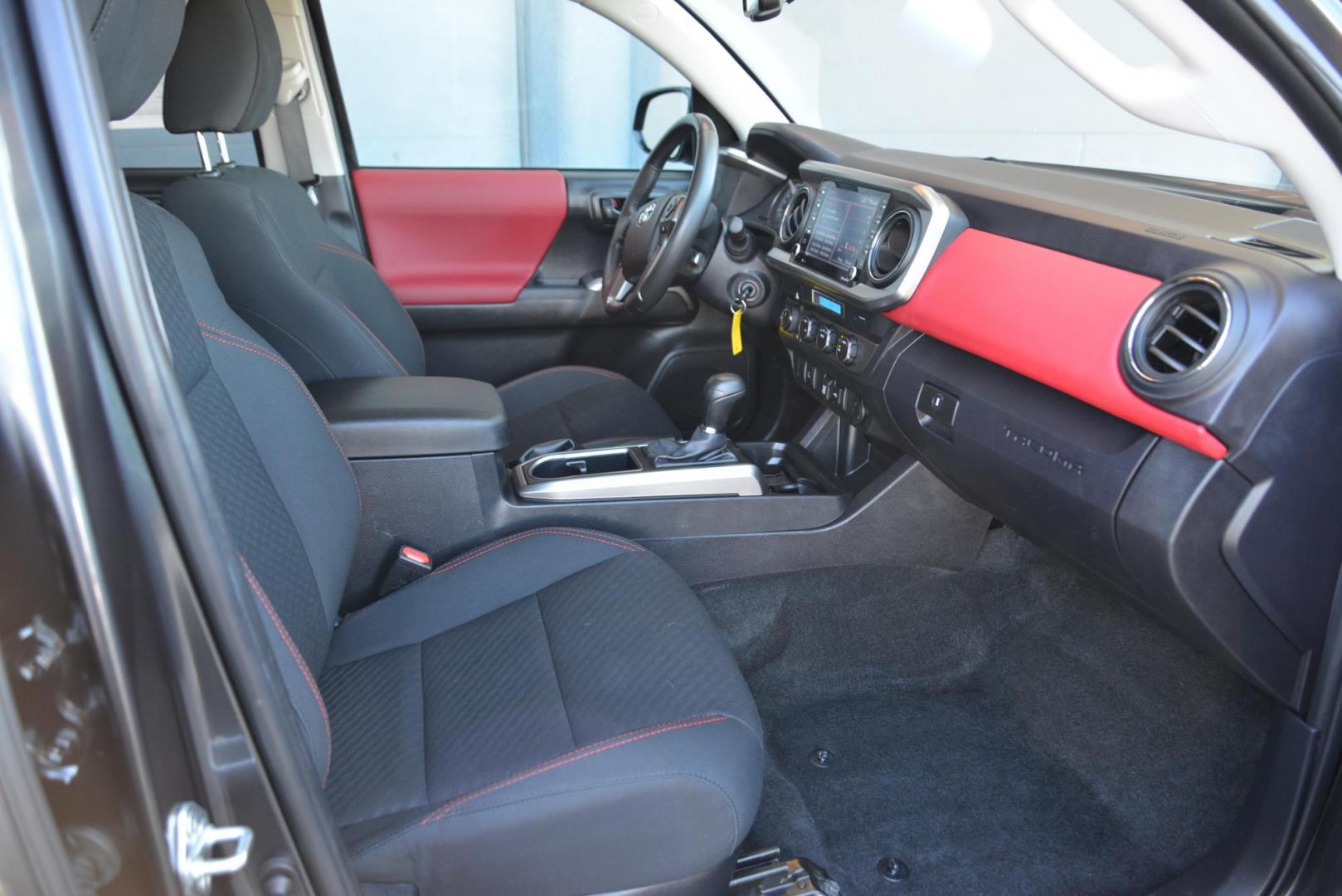 2022 Magnetic Gray Metallic /Black with red accents Toyota Tacoma SR5 Double Cab Long Bed V6 6AT 4WD (3TMCZ5ANXNM) with an 3.5L V6 DOHC 24V engine, 6A transmission, located at 4562 State Avenue, Billings, MT, 59101, (406) 896-9833, 45.769516, -108.526772 - 2022 Toyota Tacoma, SR5 Double Cab 4x4 The Tacoma is a One Owner Truck, There are no accidents recorded on the history report. The Interior and exterior are very clean. It runs and drives nicely. The 16 Inch Tires are in good condition It has the tried and true, reliable Atkinson Cycle V6 Engi - Photo#27