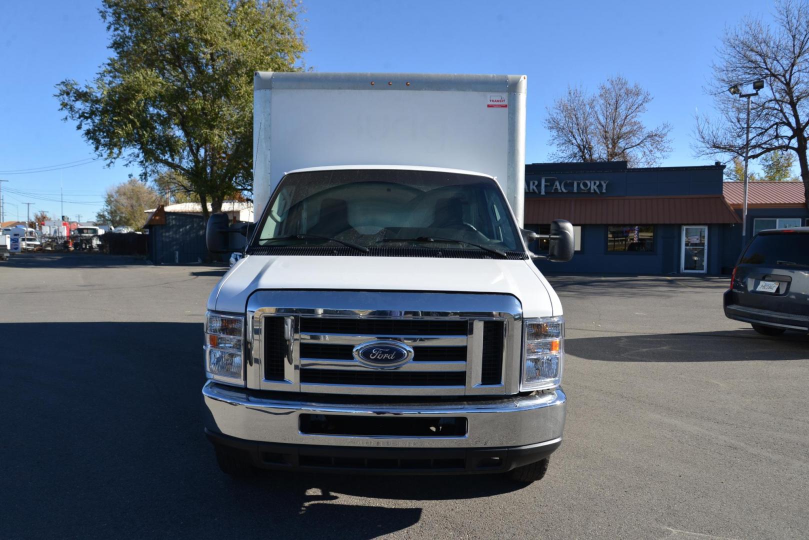 2019 Oxford White /Grey Ford Econoline E450 (1FDXE4FS6KD) with an 6.8L V10 SOHC 20V engine, 6-Speed Heavy Duty Automatic transmission, located at 4562 State Avenue, Billings, MT, 59101, (406) 896-9833, 45.769516, -108.526772 - 2019 Ford E450 Cutaway Cube Van This Low Mileage Ford is a 1 Owner Truck. there are no accidents recorded on the history report. It Runs and drives nicely. The Tires are 225/75 R16 Cooper Discover AT3's and they are in good condition. It has a 6.8 Liter V10 Engine, 6 Speed Automatic Transmissi - Photo#4