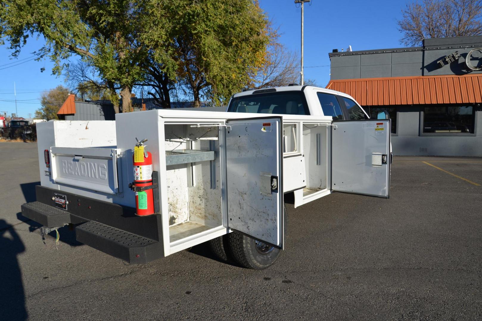 2022 Oxford White /Tan Ford F-350 SD XL (1FD8W3HT4NE) with an 6.7L V8 OHV 16V DIESEL engine, 10 Speed Automatic transmission, located at 4562 State Avenue, Billings, MT, 59101, (406) 896-9833, 45.769516, -108.526772 - 2022 Ford F350 SD Crew Cab PowerStroke 4x4 with reading Service Body This Powerstroke has no accidents recorded on the history report, it runs and drives great. The Interior and Exterior are very clean. The Dually has Brand New 245/75/R17 Sumitomo Encounter AT Tires. It has been inspected, servi - Photo#13