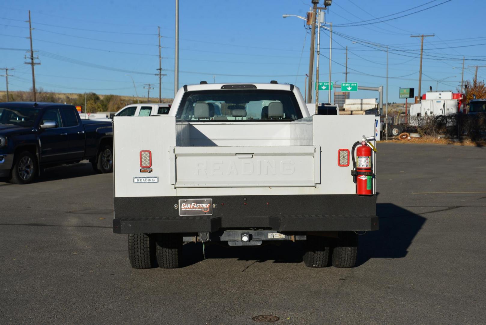 2022 Oxford White /Tan Ford F-350 SD XL (1FD8W3HT4NE) with an 6.7L V8 OHV 16V DIESEL engine, 10 Speed Automatic transmission, located at 4562 State Avenue, Billings, MT, 59101, (406) 896-9833, 45.769516, -108.526772 - 2022 Ford F350 SD Crew Cab PowerStroke 4x4 with reading Service Body This Powerstroke has no accidents recorded on the history report, it runs and drives great. The Interior and Exterior are very clean. The Dually has Brand New 245/75/R17 Sumitomo Encounter AT Tires. It has been inspected, servi - Photo#8