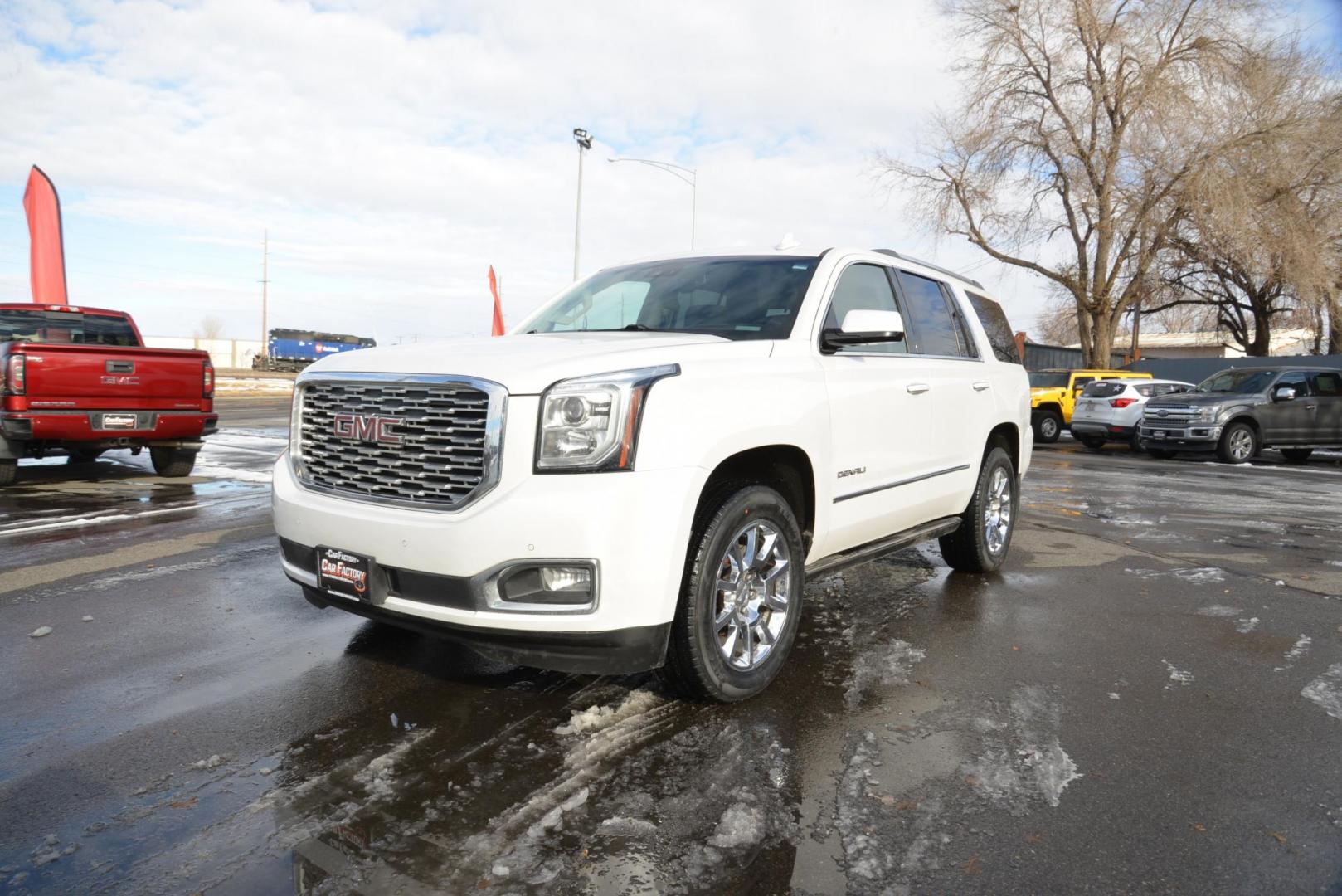 2018 White /Cocoa/Dark Atmosphere GMC Yukon Denali 4WD (1GKS2CKJ3JR) with an 6.2L V8 OHV 16V engine, 10 Speed Automatic transmission, located at 4562 State Avenue, Billings, MT, 59101, (406) 896-9833, 45.769516, -108.526772 - 2018 GMC Yukon Denali 4x4 with 3rd row seating The Yukon is a 2 Owner vehicle, There are no accidents recorded on the vehicle history report, it runs and drives smooth and quiet. The Interior and Exterior are both very clean. The Tires are new 20 inch Hercules Terra Trac It has a 6.2 Liter V - Photo#2