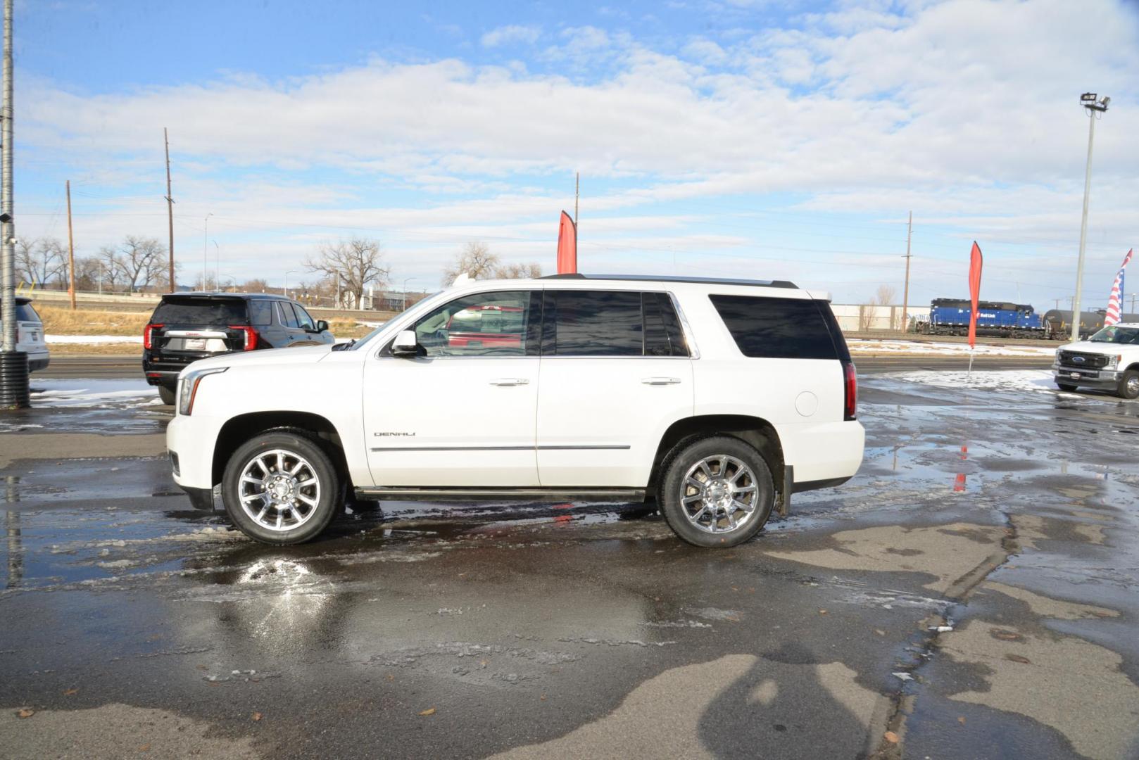 2018 White /Cocoa/Dark Atmosphere GMC Yukon Denali 4WD (1GKS2CKJ3JR) with an 6.2L V8 OHV 16V engine, 10 Speed Automatic transmission, located at 4562 State Avenue, Billings, MT, 59101, (406) 896-9833, 45.769516, -108.526772 - 2018 GMC Yukon Denali 4x4 with 3rd row seating The Yukon is a 2 Owner vehicle, There are no accidents recorded on the vehicle history report, it runs and drives smooth and quiet. The Interior and Exterior are both very clean. The Tires are new 20 inch Hercules Terra Trac It has a 6.2 Liter V - Photo#3