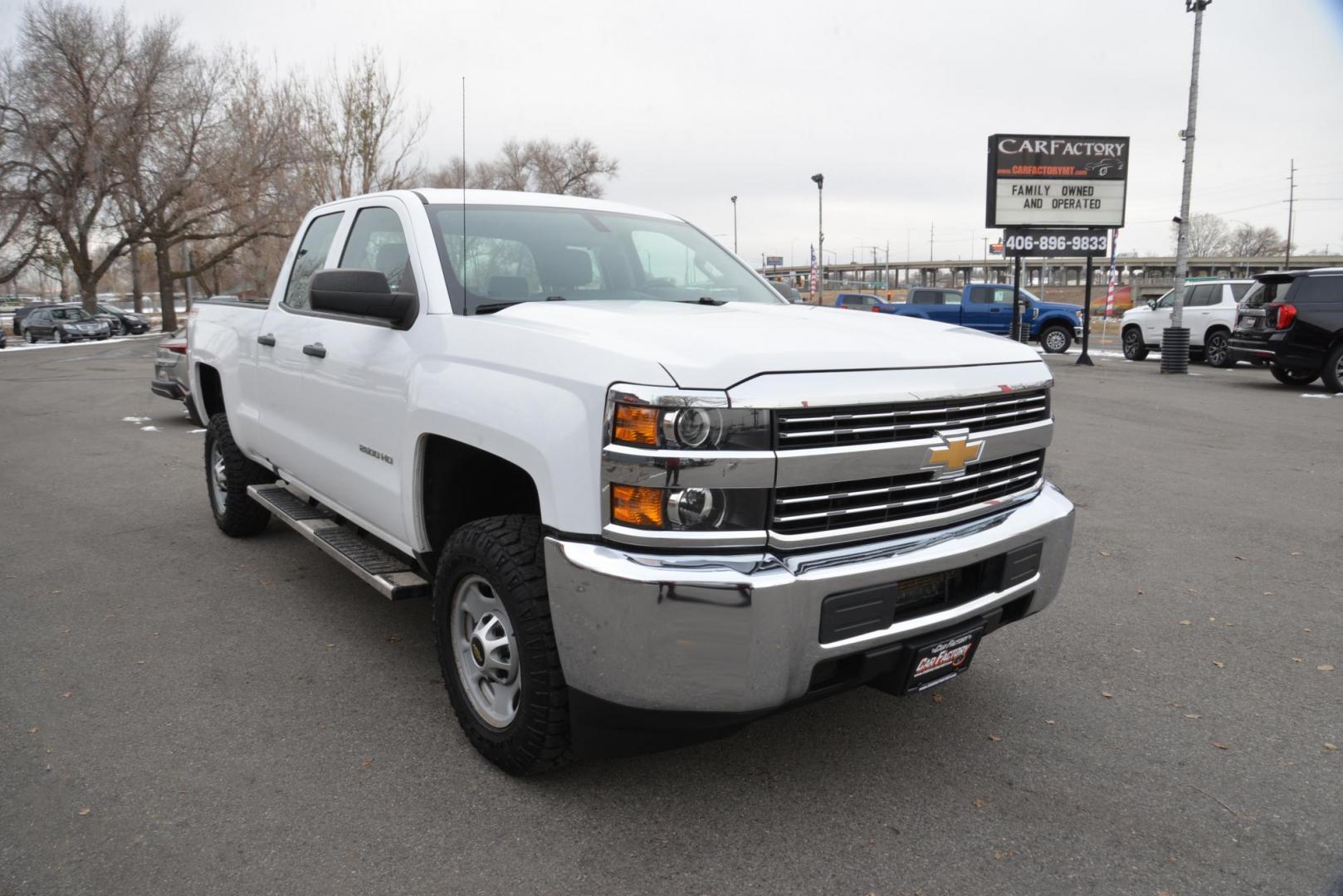 2016 Summit White /Grey Chevrolet Silverado 2500HD Work Truck Double Cab 4WD (1GC2KUEG3GZ) with an 6.0L V8 OHV 16V FFV engine, 6-Speed Heavy Duty Automatic transmission, located at 4562 State Avenue, Billings, MT, 59101, (406) 896-9833, 45.769516, -108.526772 - 2016 Chevy Silverado 2500 HD 4x4 This Low Mileage Chevy is a One owner truck. There are no accidents recorded on the history report . The Silverado runs and drives nicely.. The 17 Inch Good Year Wrangler Tires are in decent shape. It has a 6.0 Liter V8 , 6 Speed Automatic Transmission, 4.10 Rear - Photo#8